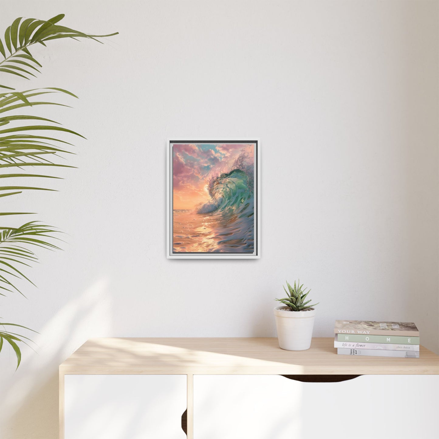 Ocean Wave Framed Canvas Print