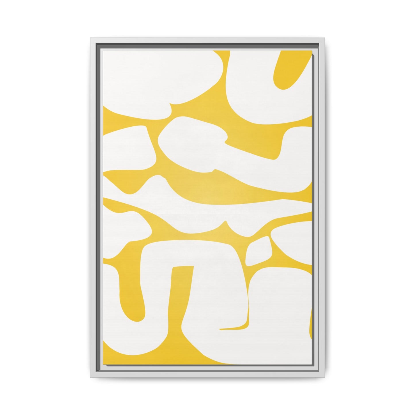 Abstract Yellow Art Print - Framed Matte Canvas Wall Decor