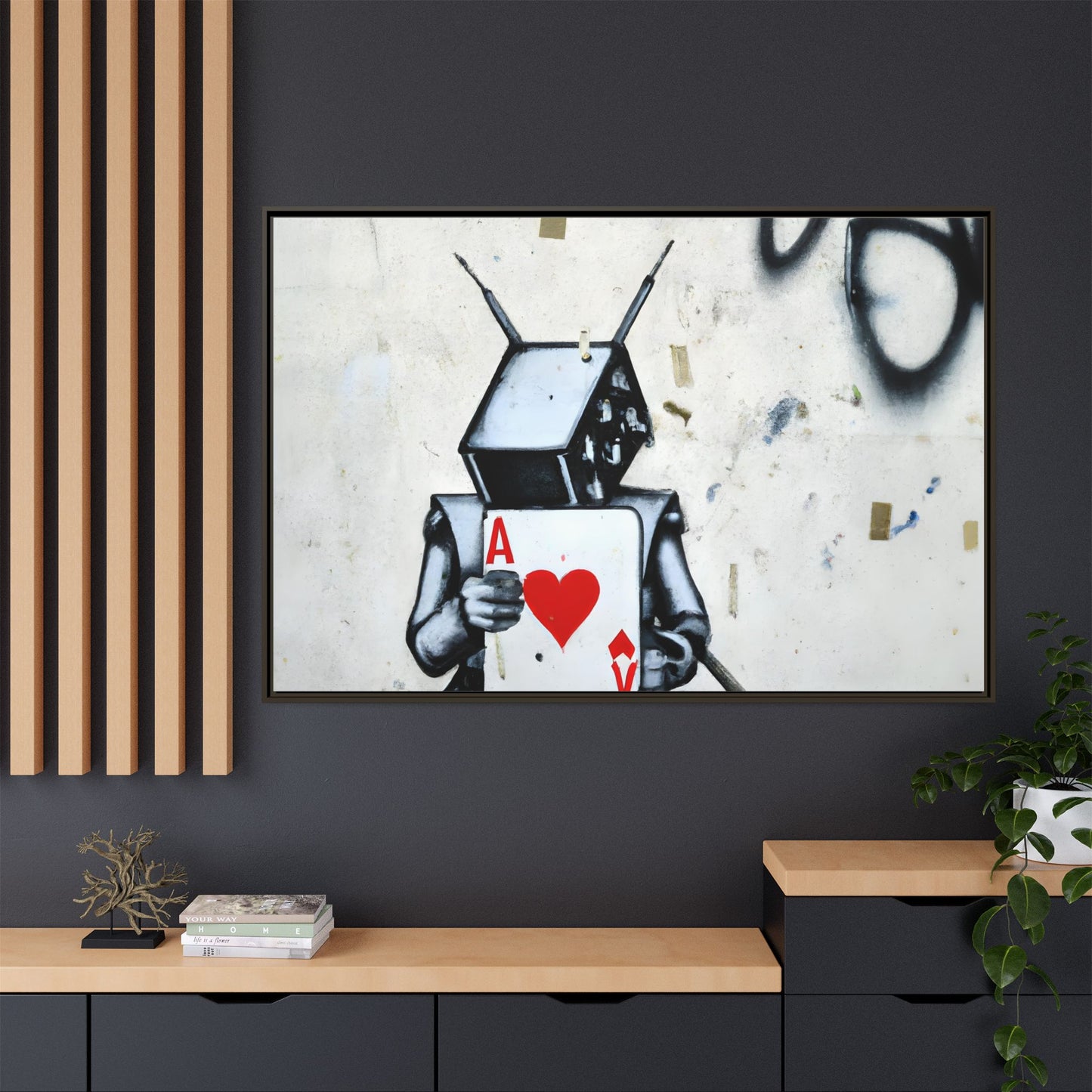 Urban Robot Framed Canvas Art - A♥V Design for Modern Spaces