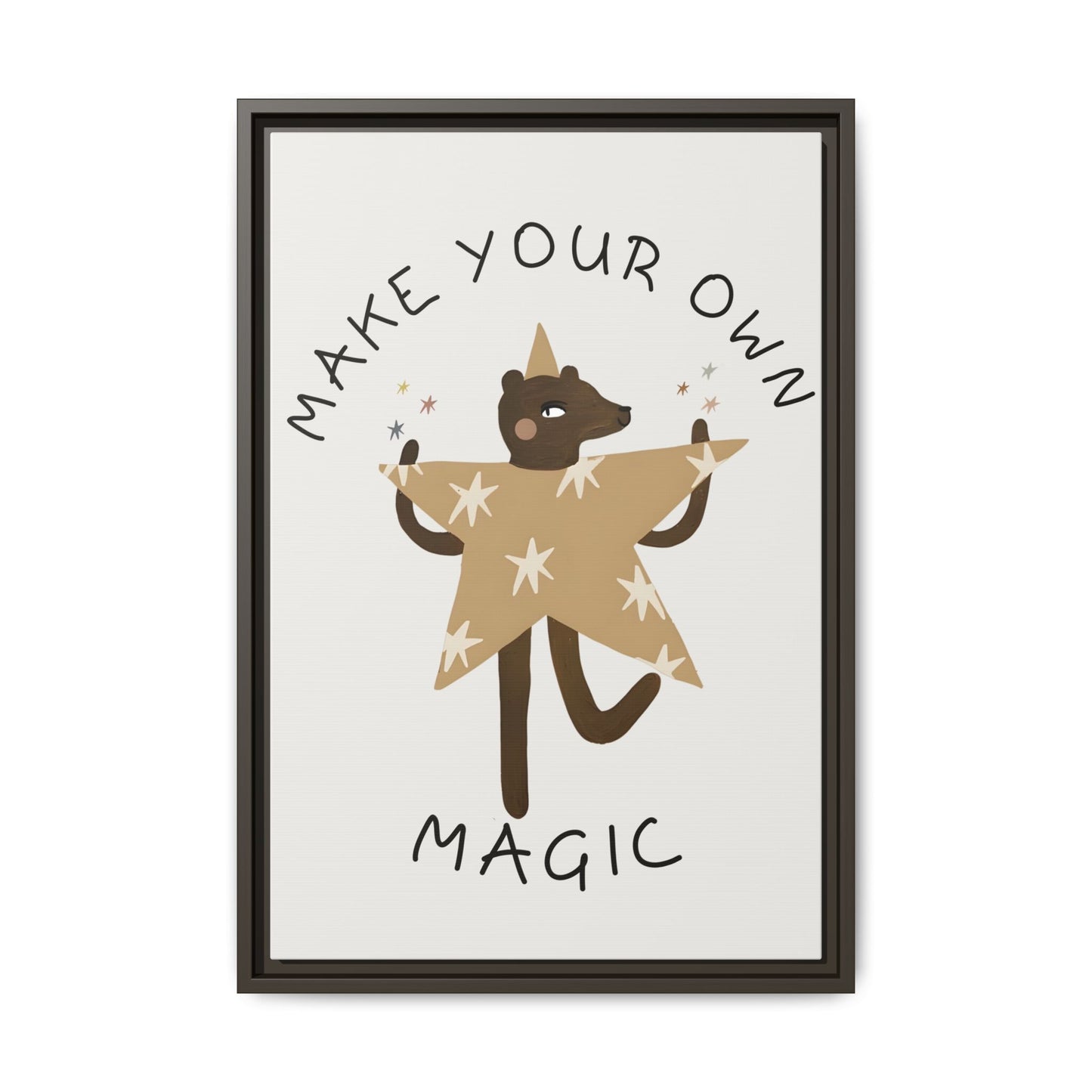Magic-Inspiring Framed Canvas Art | Home Decor, Wall Art, Inspirational Gift, Bear Decor, Kids Room Artwork