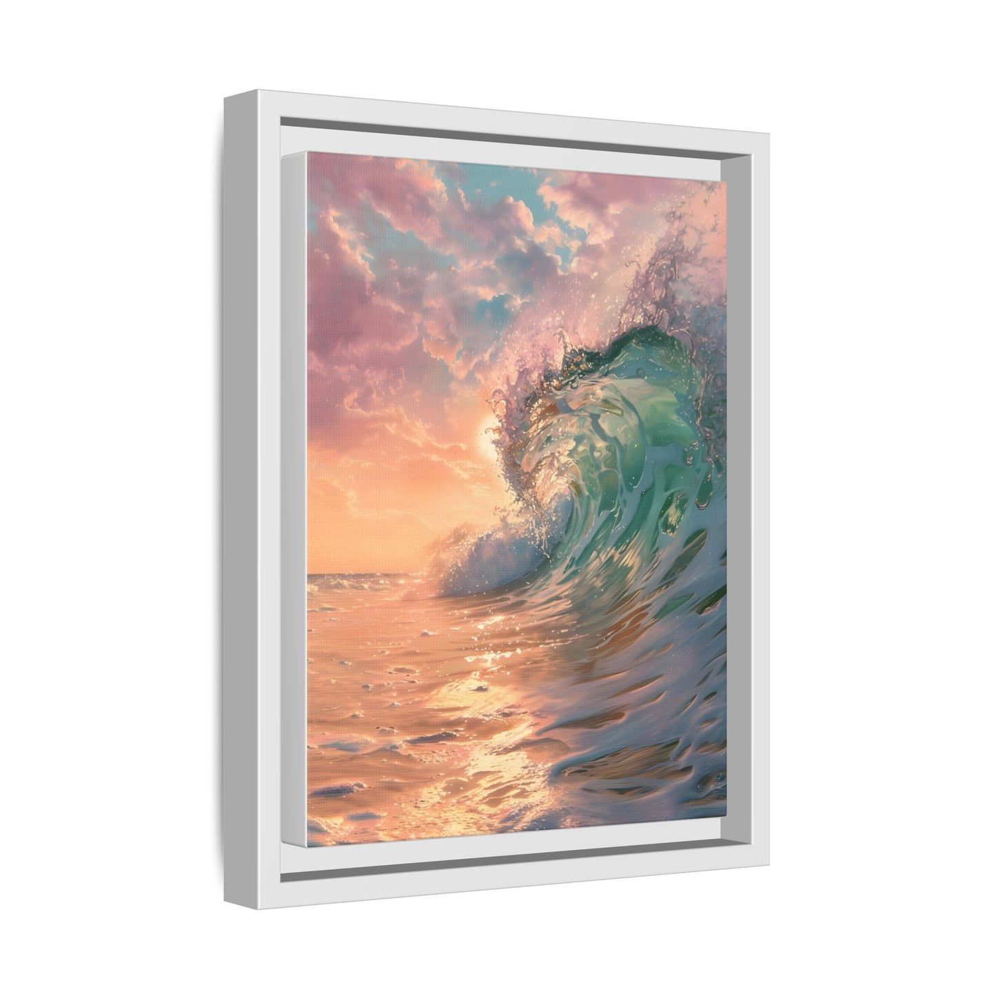 Ocean Wave Framed Canvas Print