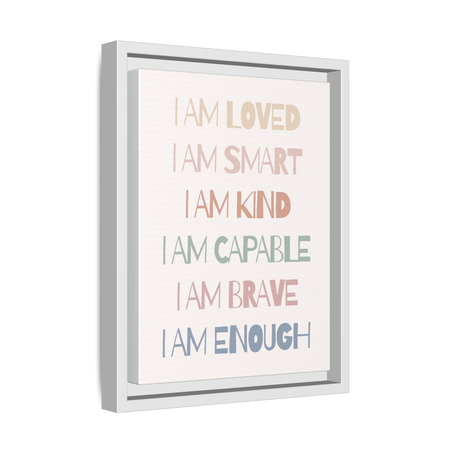 Inspirational Wall Art Print, Positive Affirmation Decor, Mindfulness Gift, Motivational Artwork, Home Office Wall Decor, Uplifting Canvas
