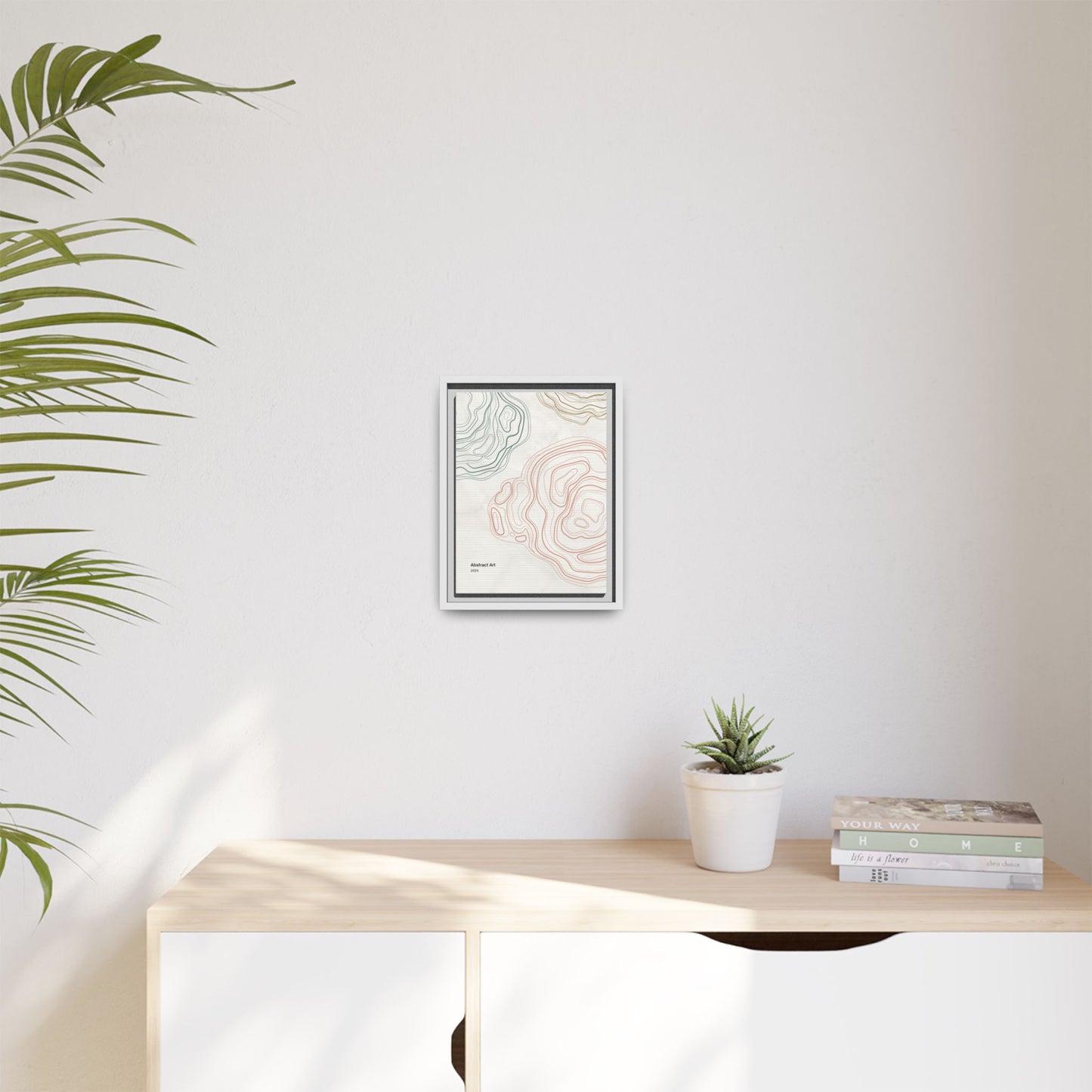 Abstract Multi-Color Framed Canvas Art Print - 2024 Decor