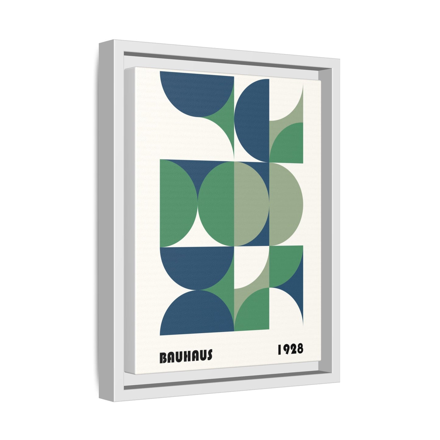 Modern Geometric Wall Art Print - Framed Multi-Color Canvas
