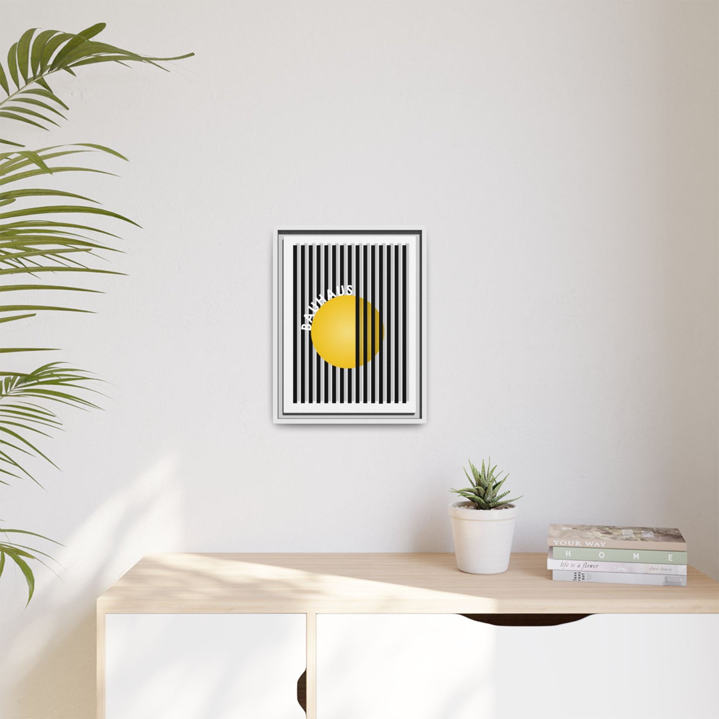 Bauhaus Art Canvas Framed Print - Modern Multi-color Wall Decor
