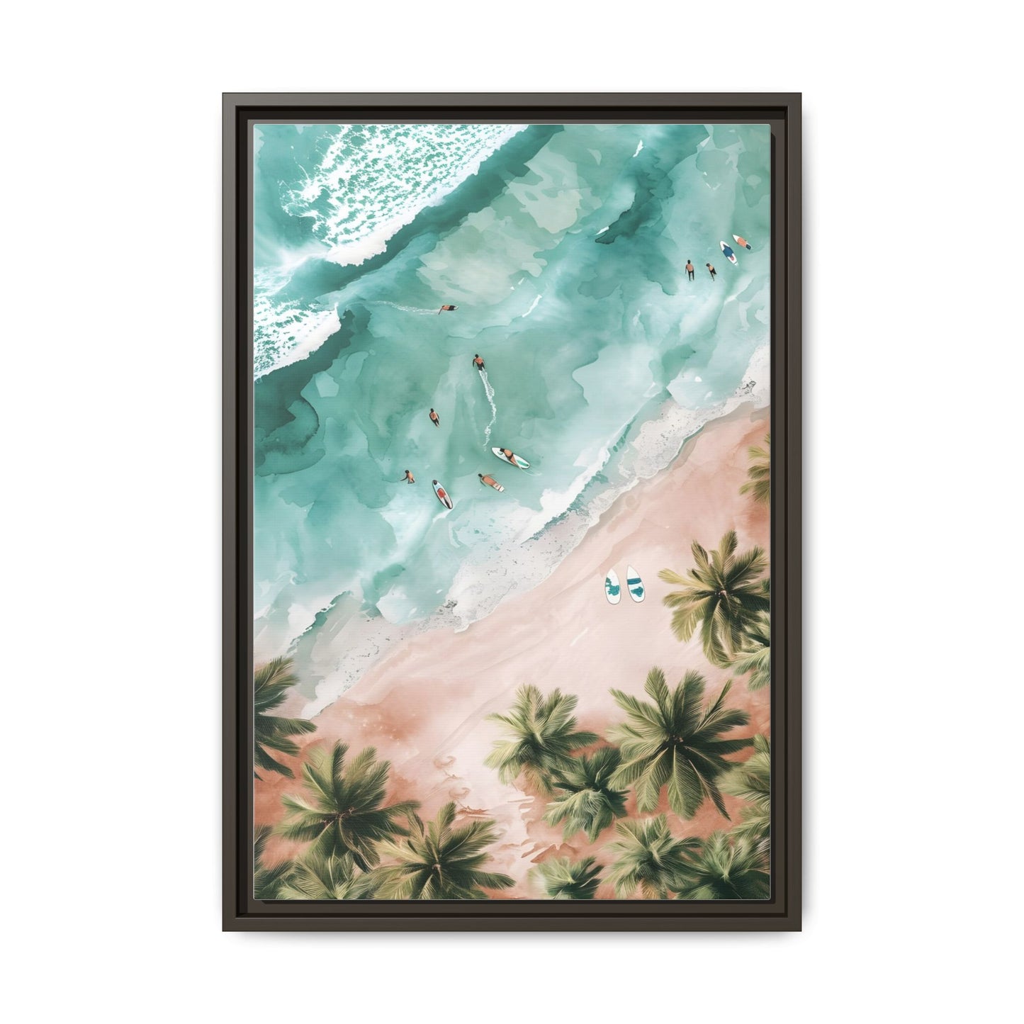 Tropical Wall Art Print, Coastal Decor, Beach Vibes, Framed Art, Summer Aesthetic, Gallery Wall Decoration, Gift for Beach Lovers