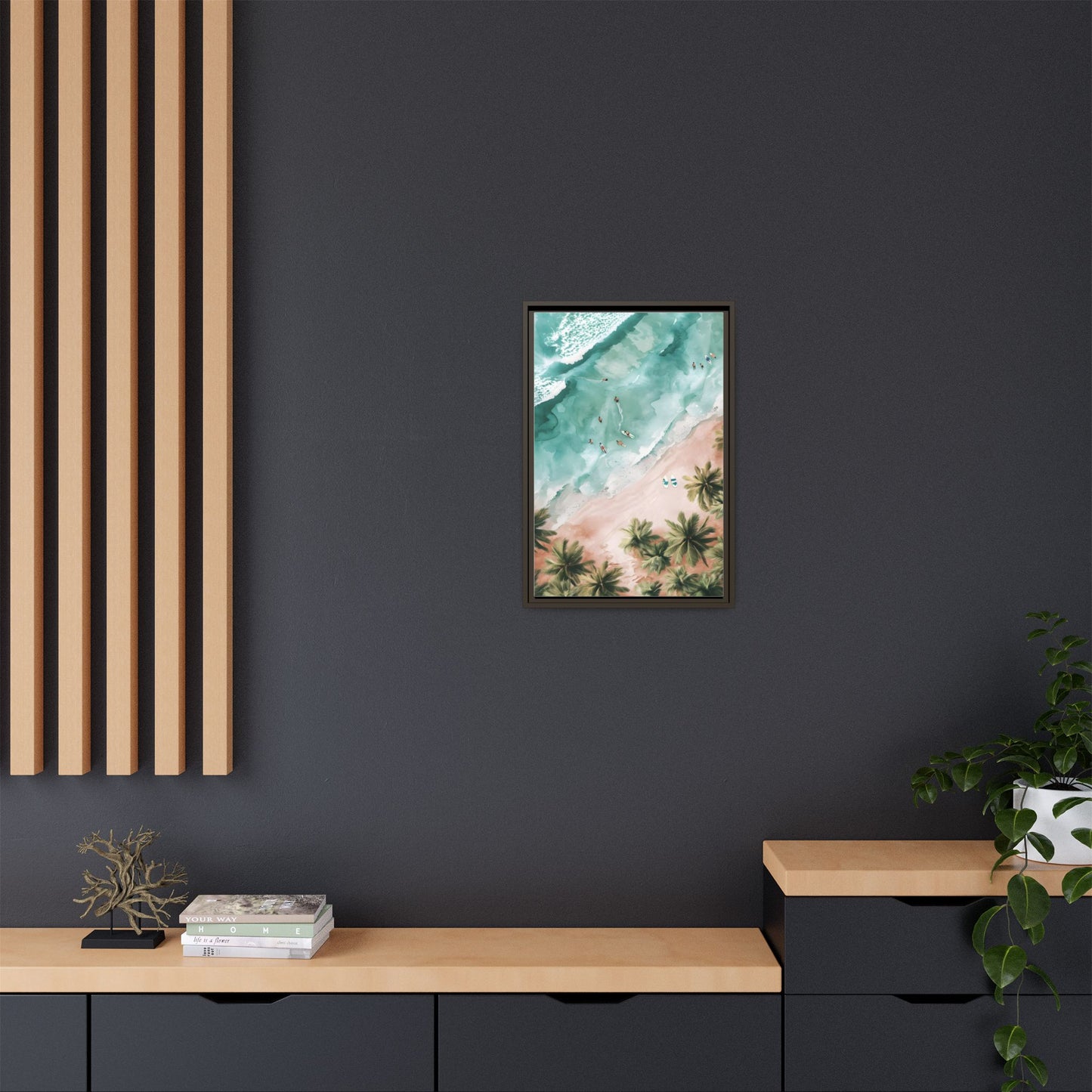 Tropical Wall Art Print, Coastal Decor, Beach Vibes, Framed Art, Summer Aesthetic, Gallery Wall Decoration, Gift for Beach Lovers
