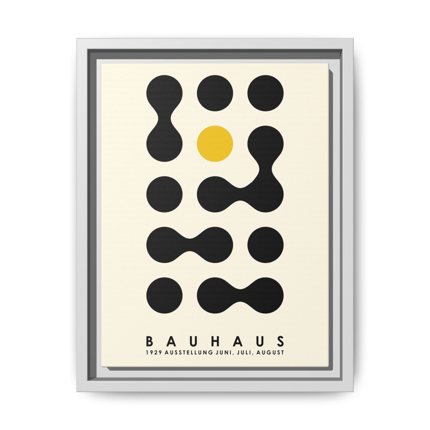 Bauhaus Inspired Framed Canvas Art - Modern Wall Decor