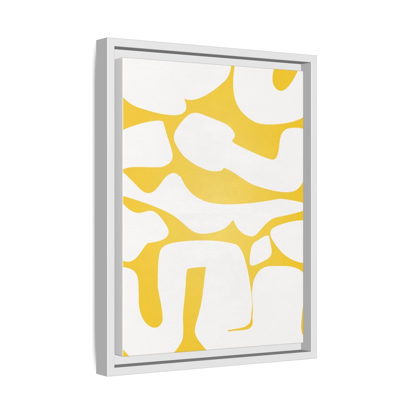 Abstract Yellow Art Print - Framed Matte Canvas Wall Decor