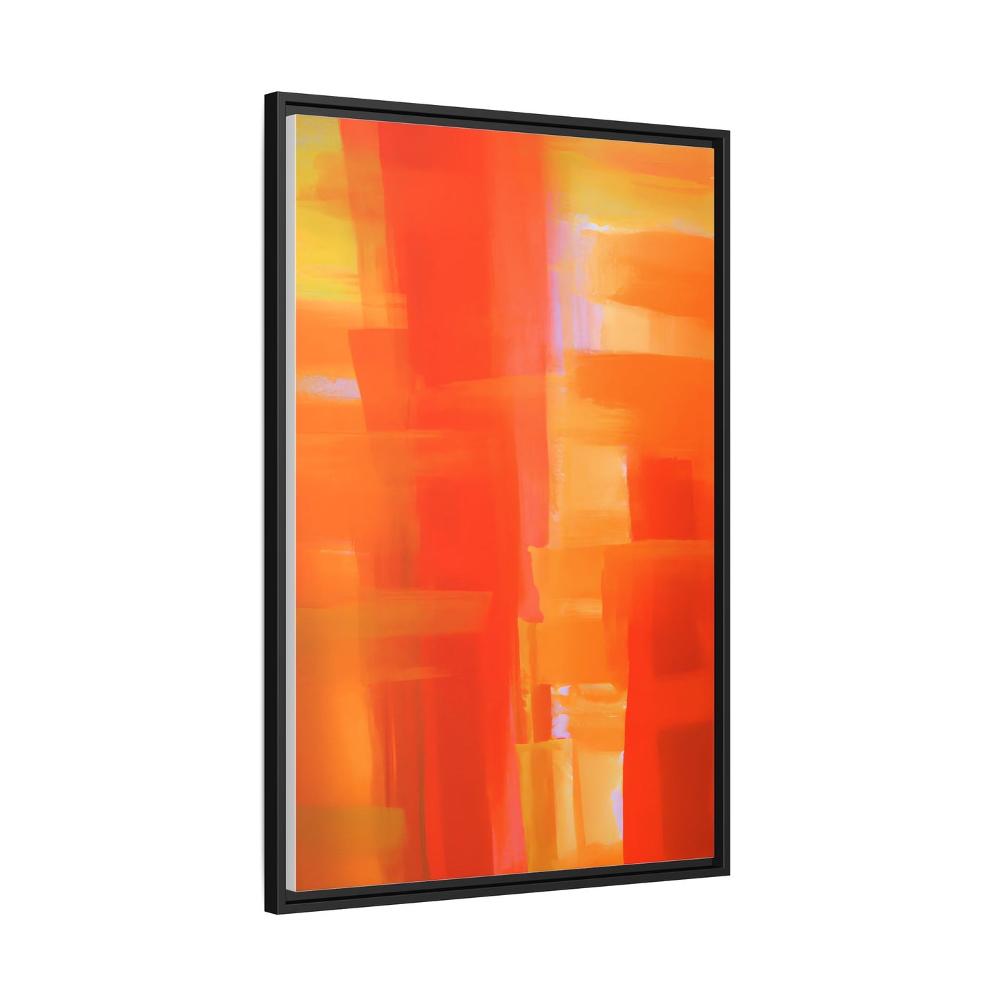 Vibrant Framed Canvas Art - Abstract Multi-Color Decor