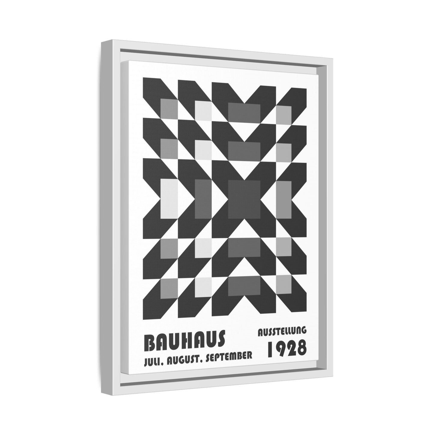 Bauhaus Abstract Framed Canvas Art - Modern Wall Decor for Design Lovers