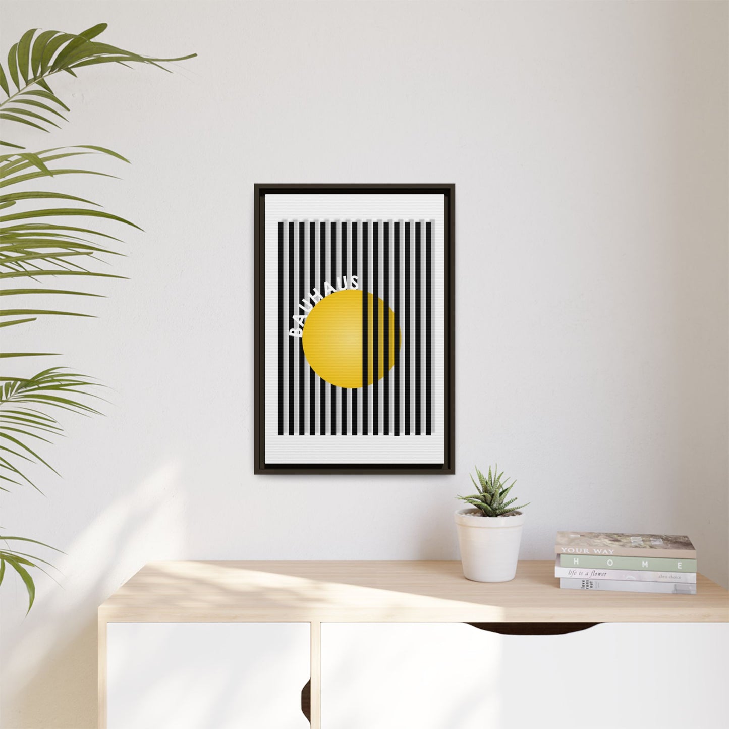 Bauhaus Art Canvas Framed Print - Modern Multi-color Wall Decor