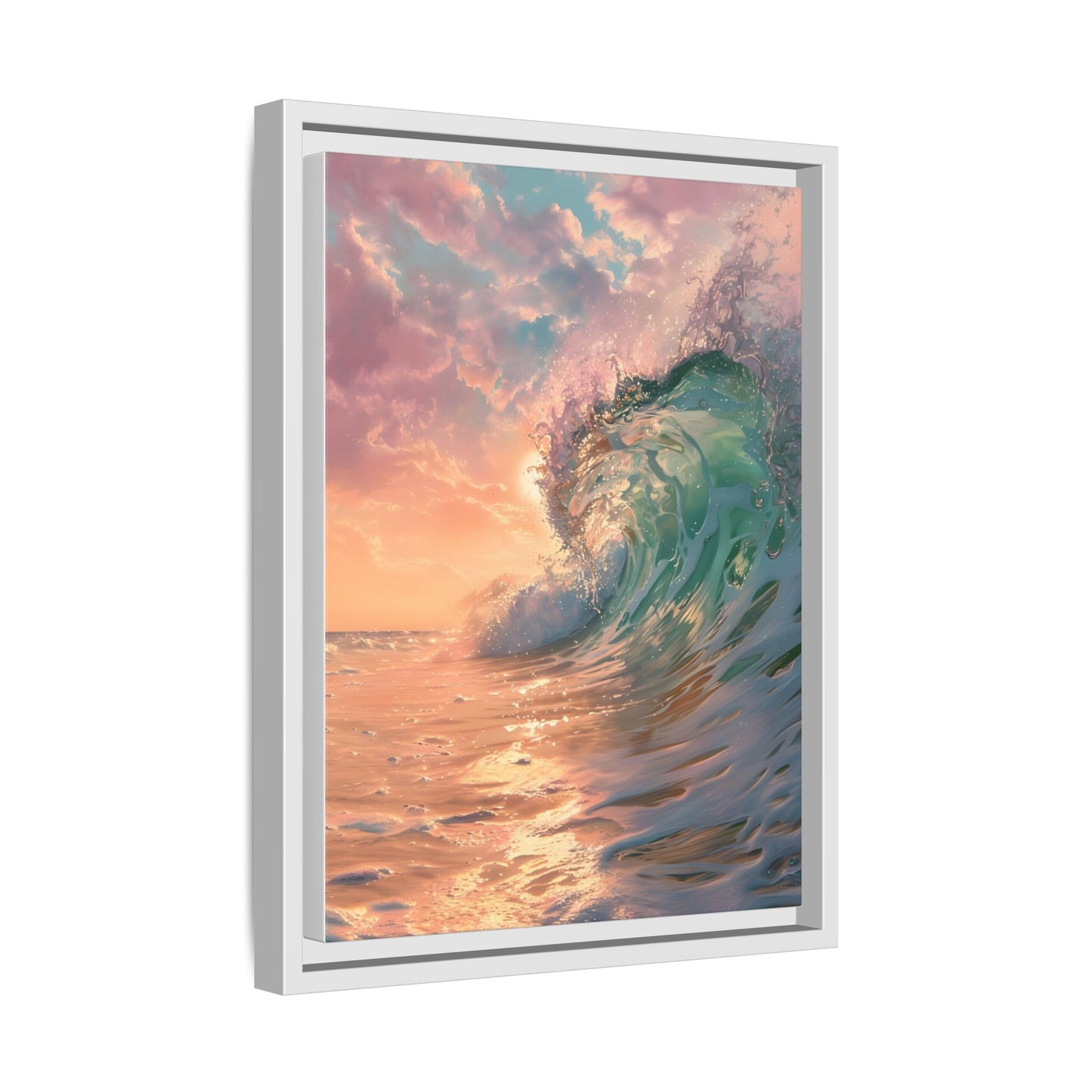 Ocean Wave Framed Canvas Print