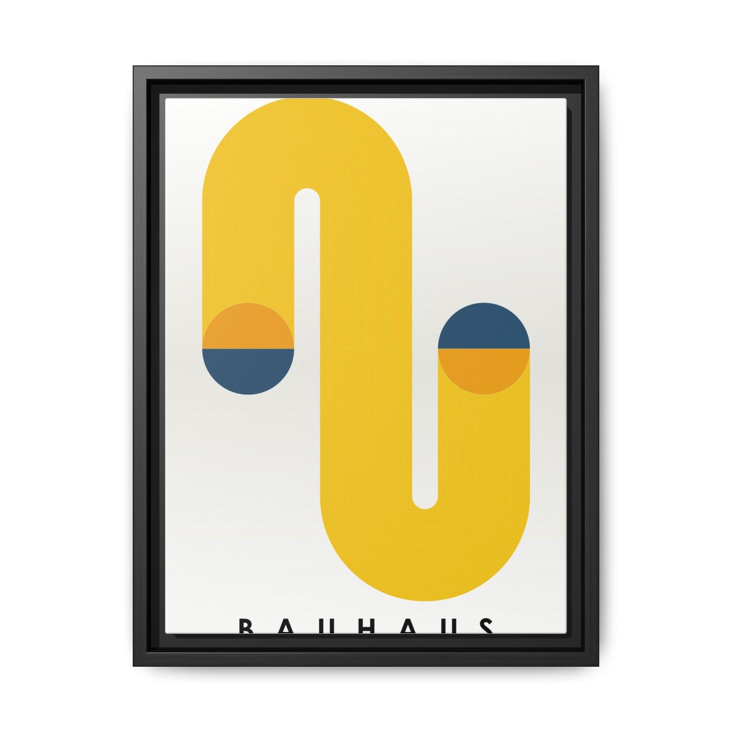 Bauhaus-Inspired Framed Matte Canvas Art - Modern Wall Decor