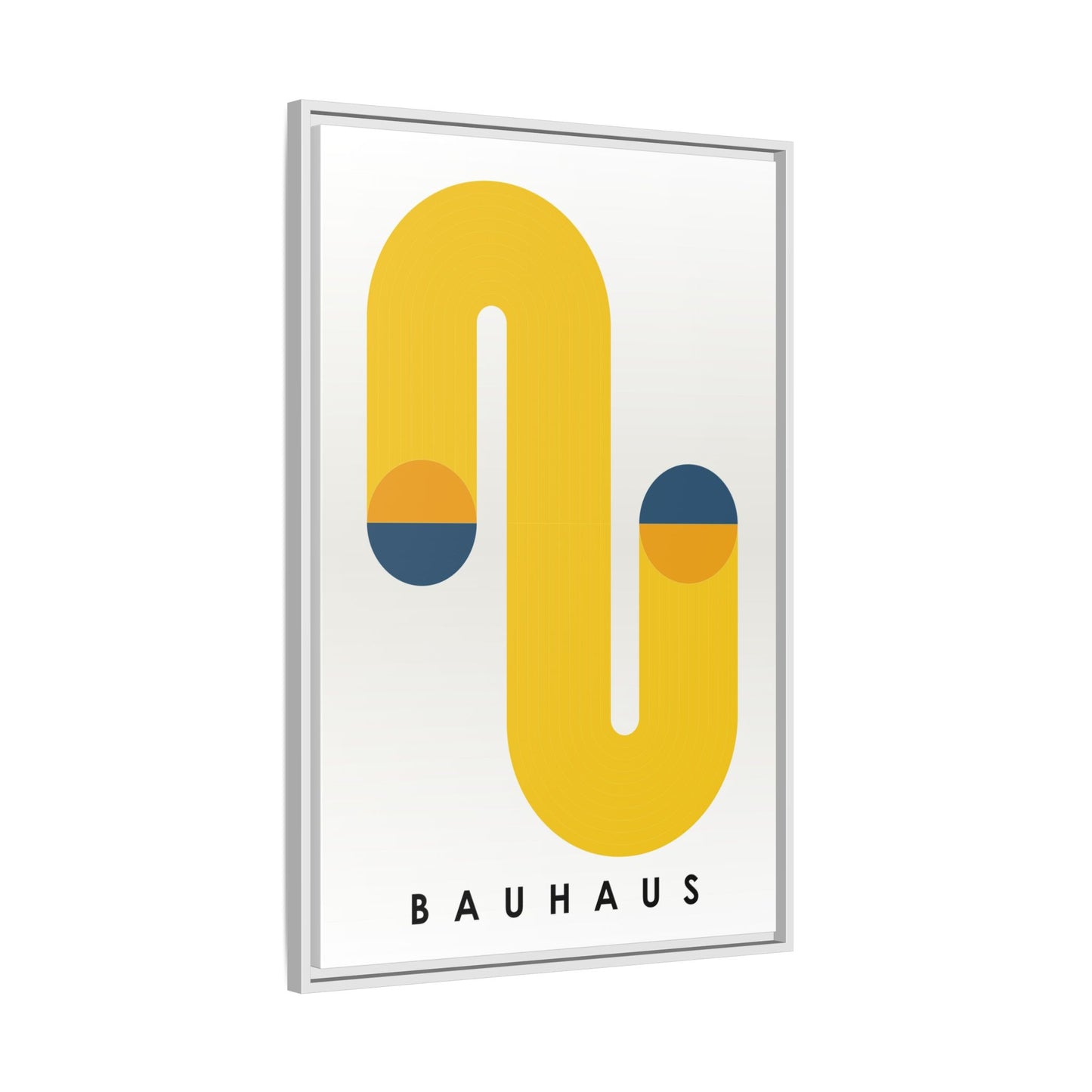Bauhaus-Inspired Framed Matte Canvas Art - Modern Wall Decor