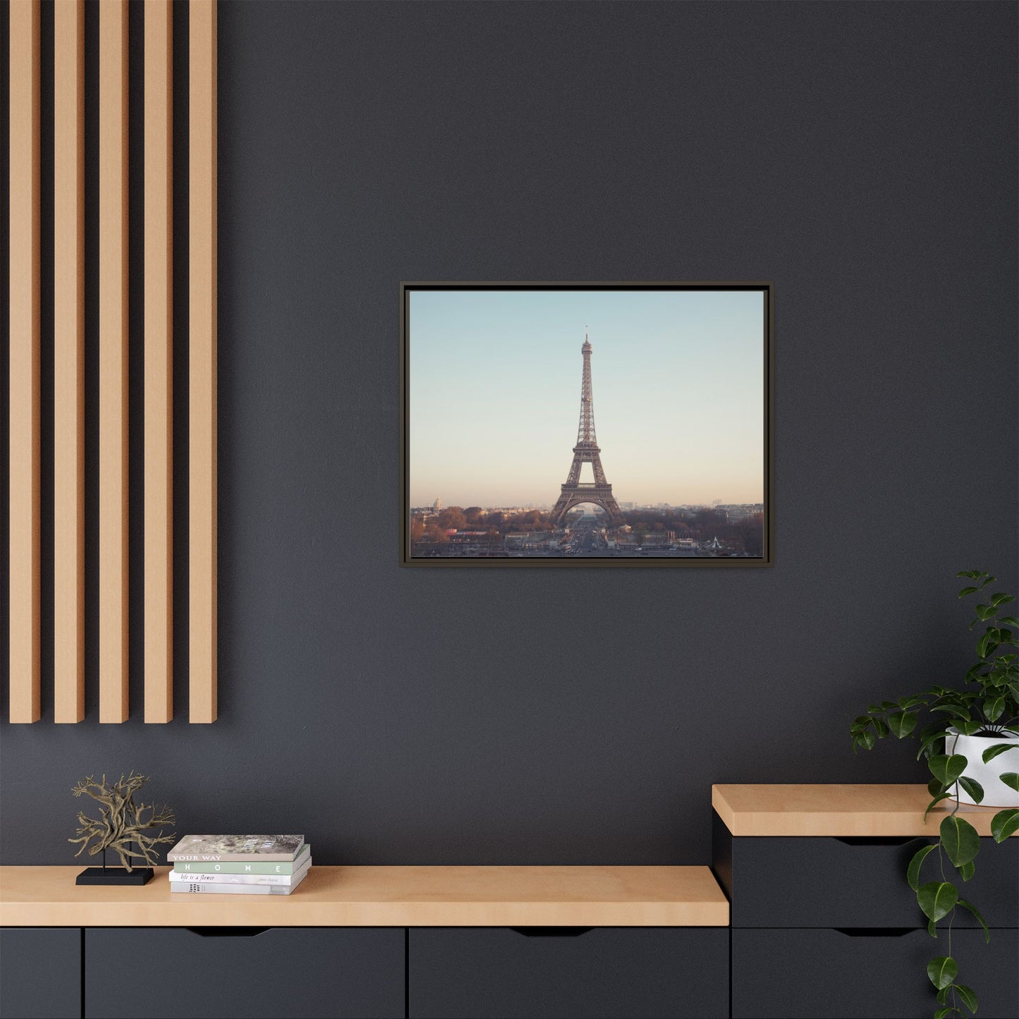 Eiffel Tower Matte Canvas Print - Framed Art for Paris Lovers