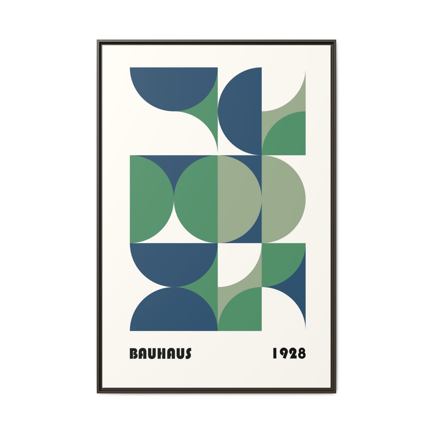 Modern Geometric Wall Art Print - Framed Multi-Color Canvas