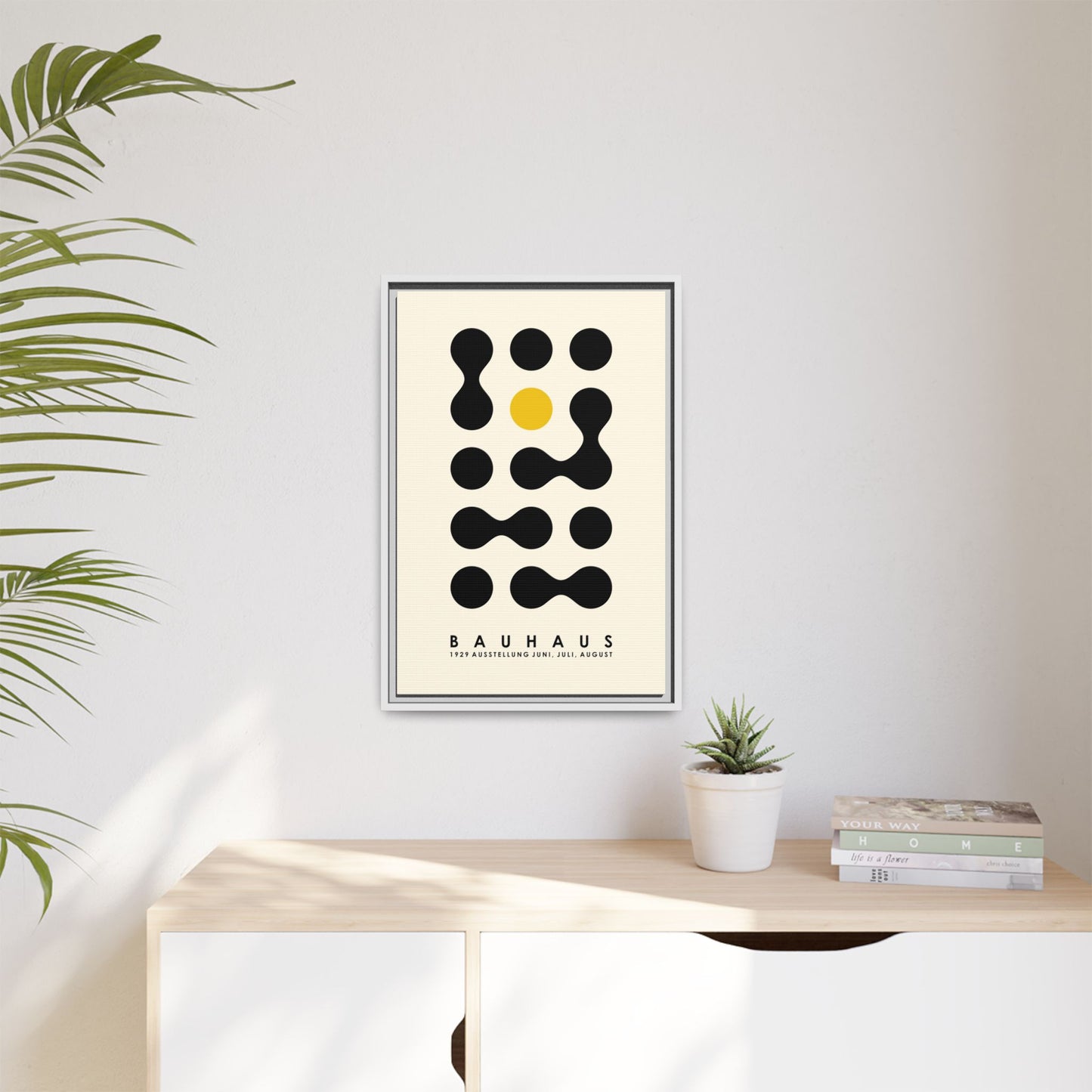 Bauhaus Inspired Framed Canvas Art - Modern Wall Decor