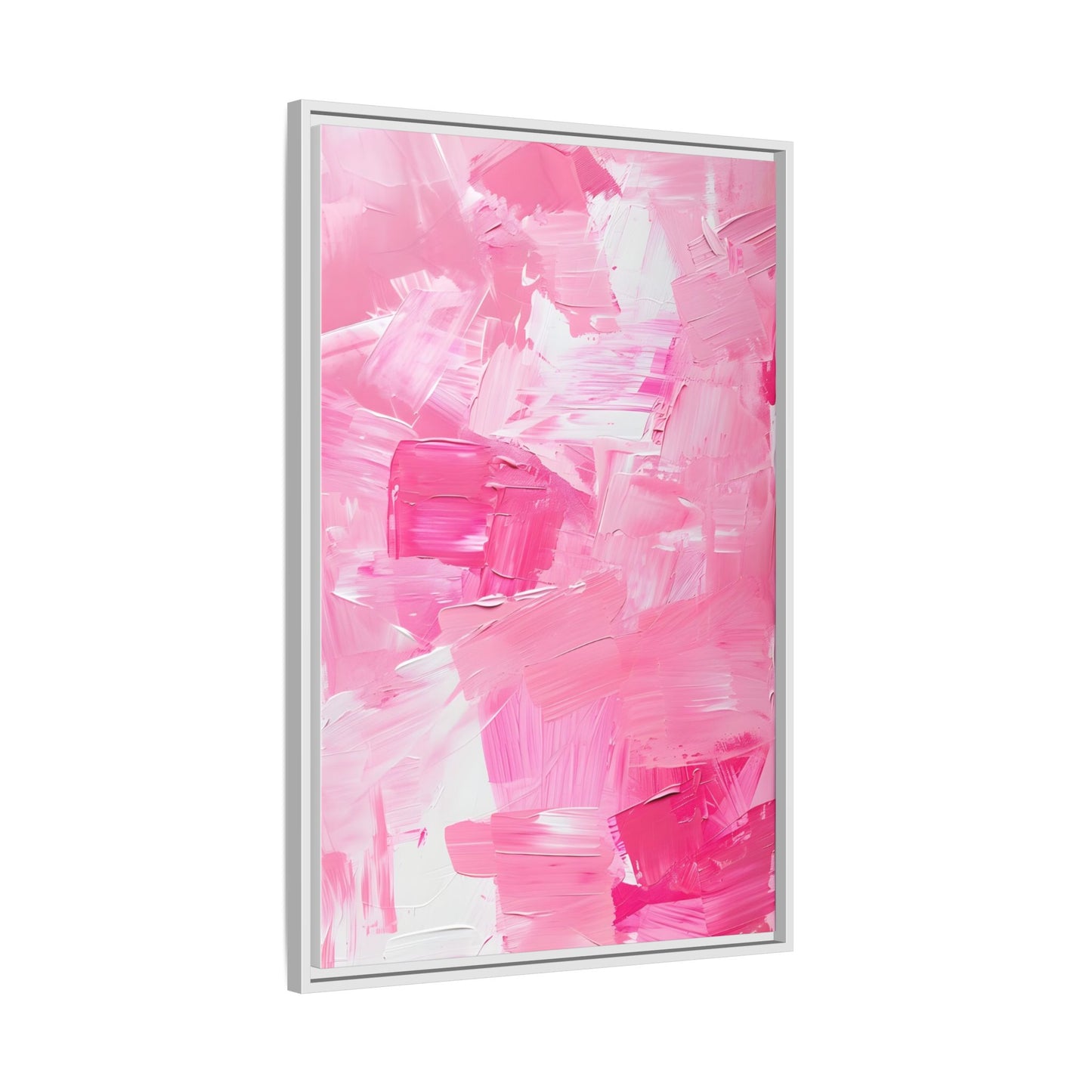 Framed Abstract Art Print, Modern Wall Decor for Home, Office, Pink Canvas, Chic Decor, Birthday Gift, Unique Artwork