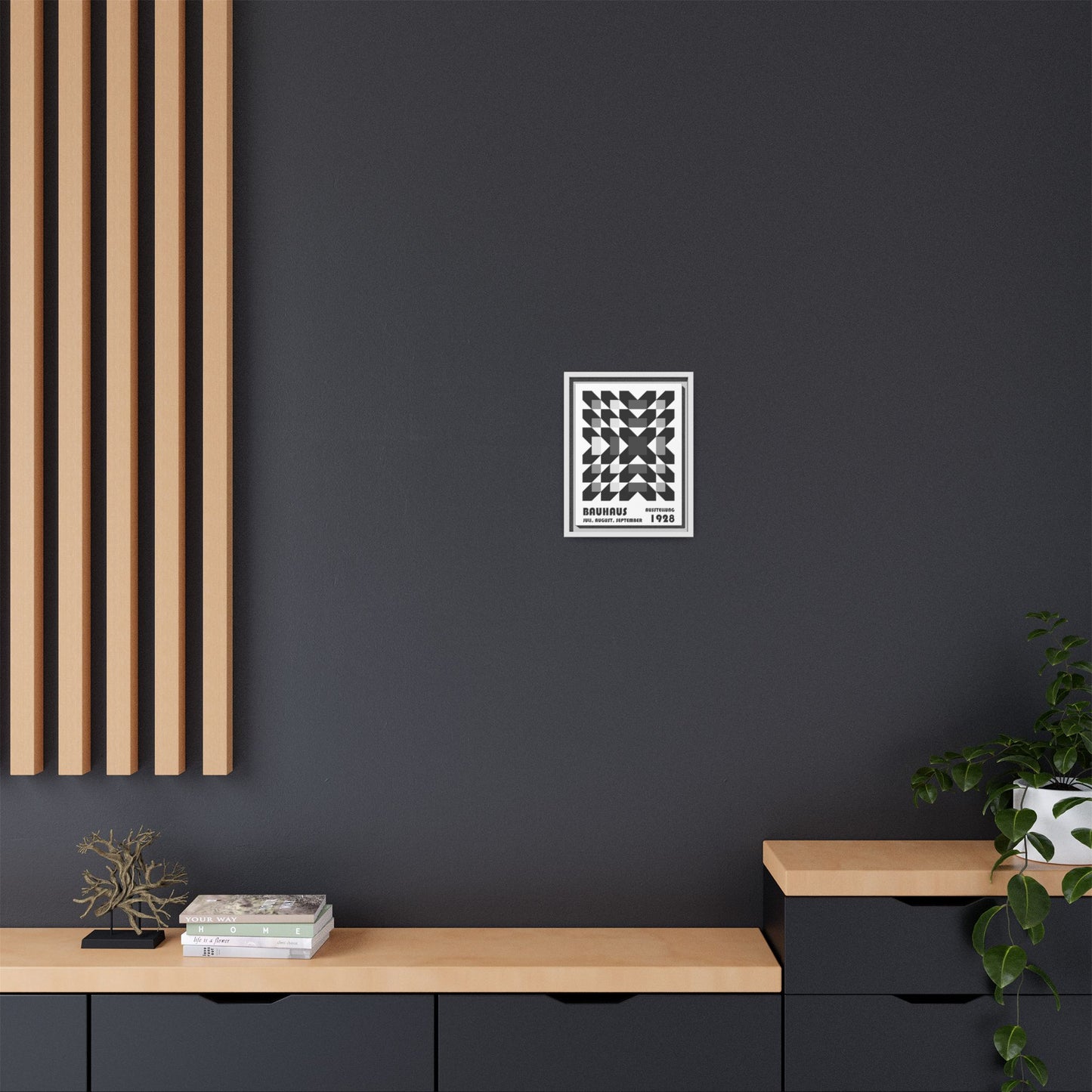 Bauhaus Abstract Framed Canvas Art - Modern Wall Decor for Design Lovers