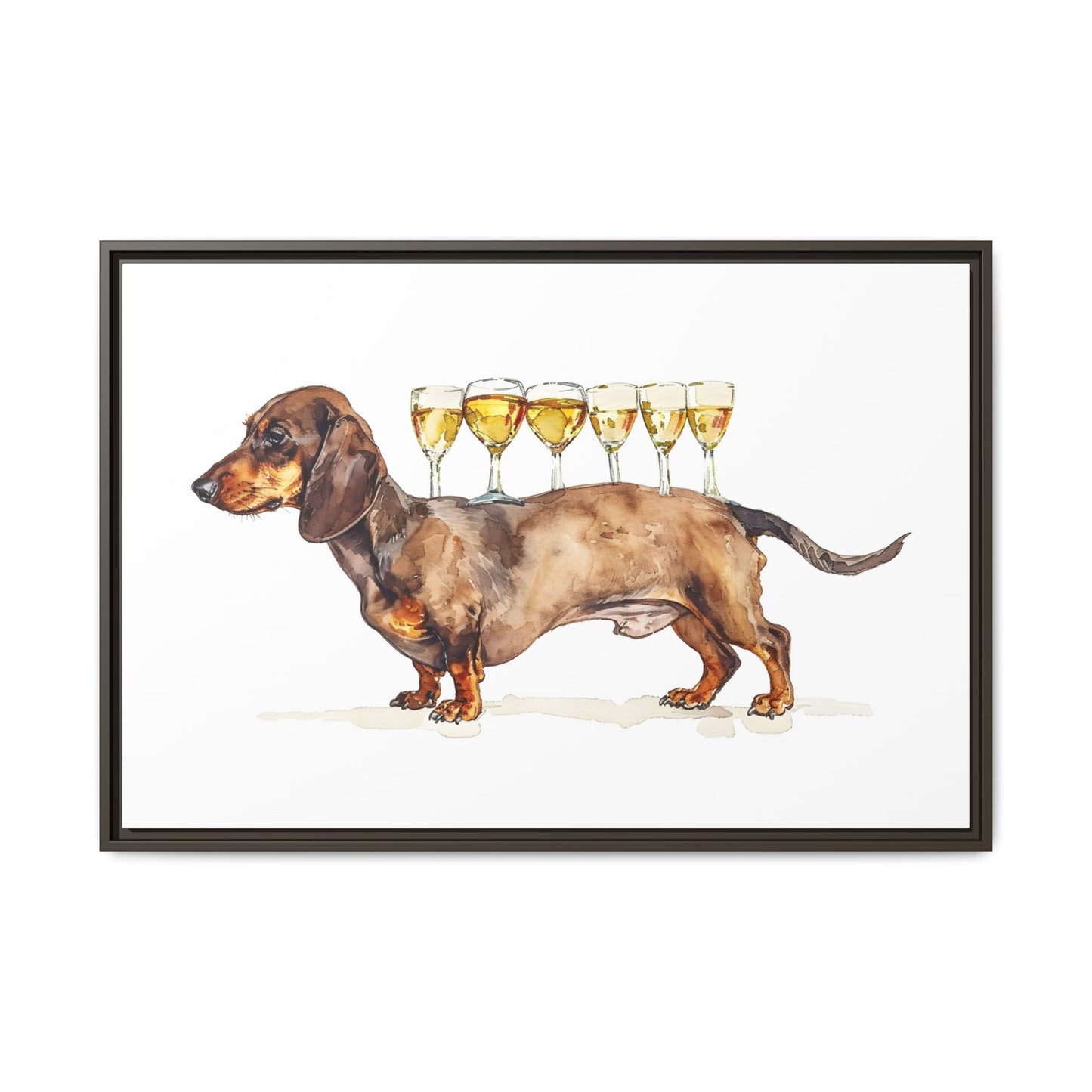 Dachshund Drink Art Print, Framed Wall Decor, Dog Lovers Gift, Pet Lover Decor, Funny Dog Art, Home Bar Decoration