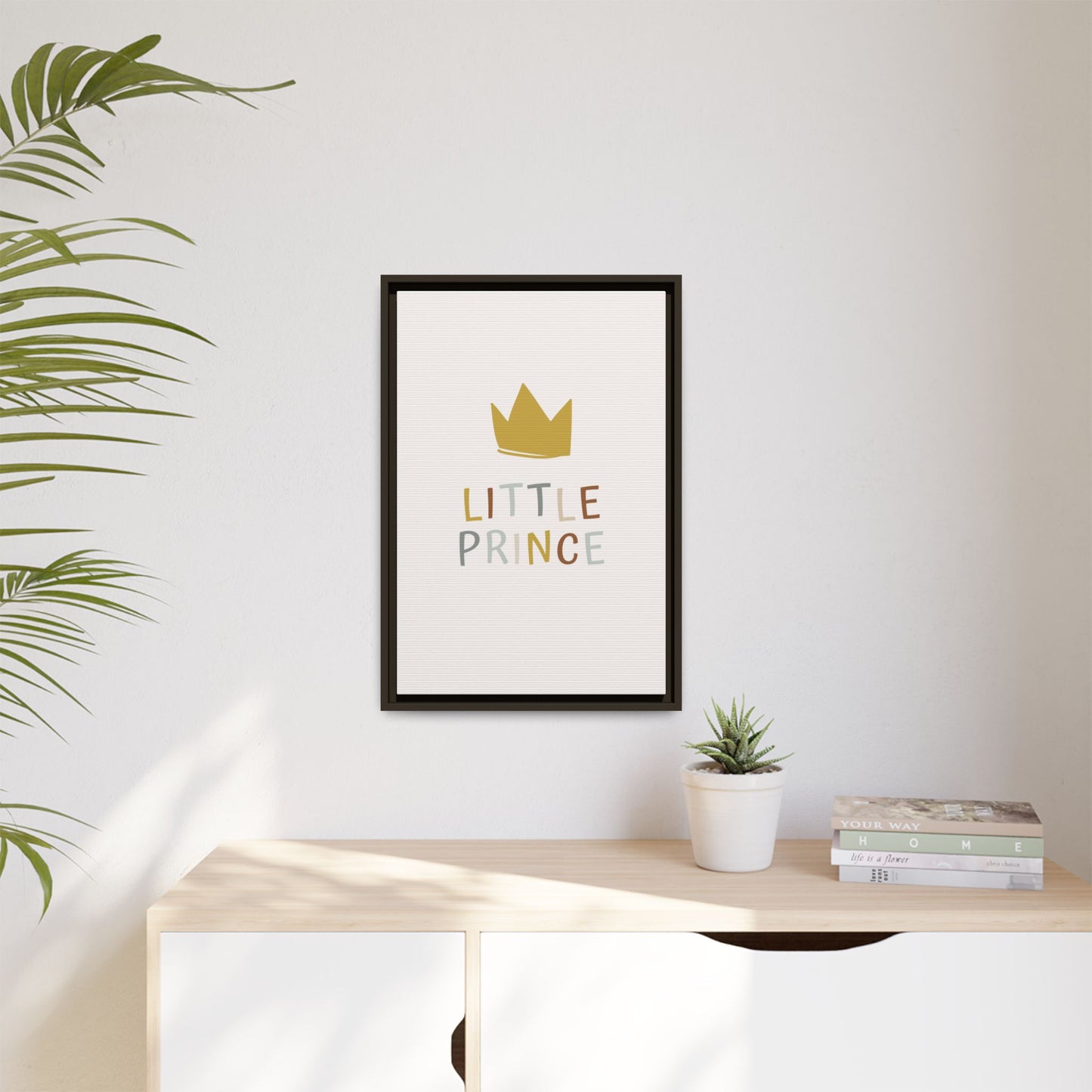 Framed Canvas Art Print, Little Prince Wall Decor, Kids Room Decoration, Nursery Art, Gift for Baby Shower, Toddler Room Aesthetic