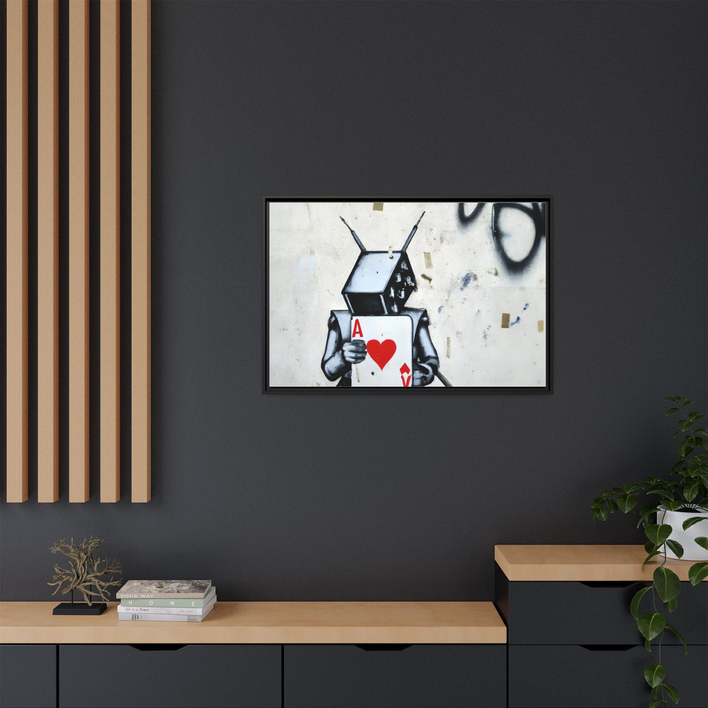 Urban Robot Framed Canvas Art - A♥V Design for Modern Spaces