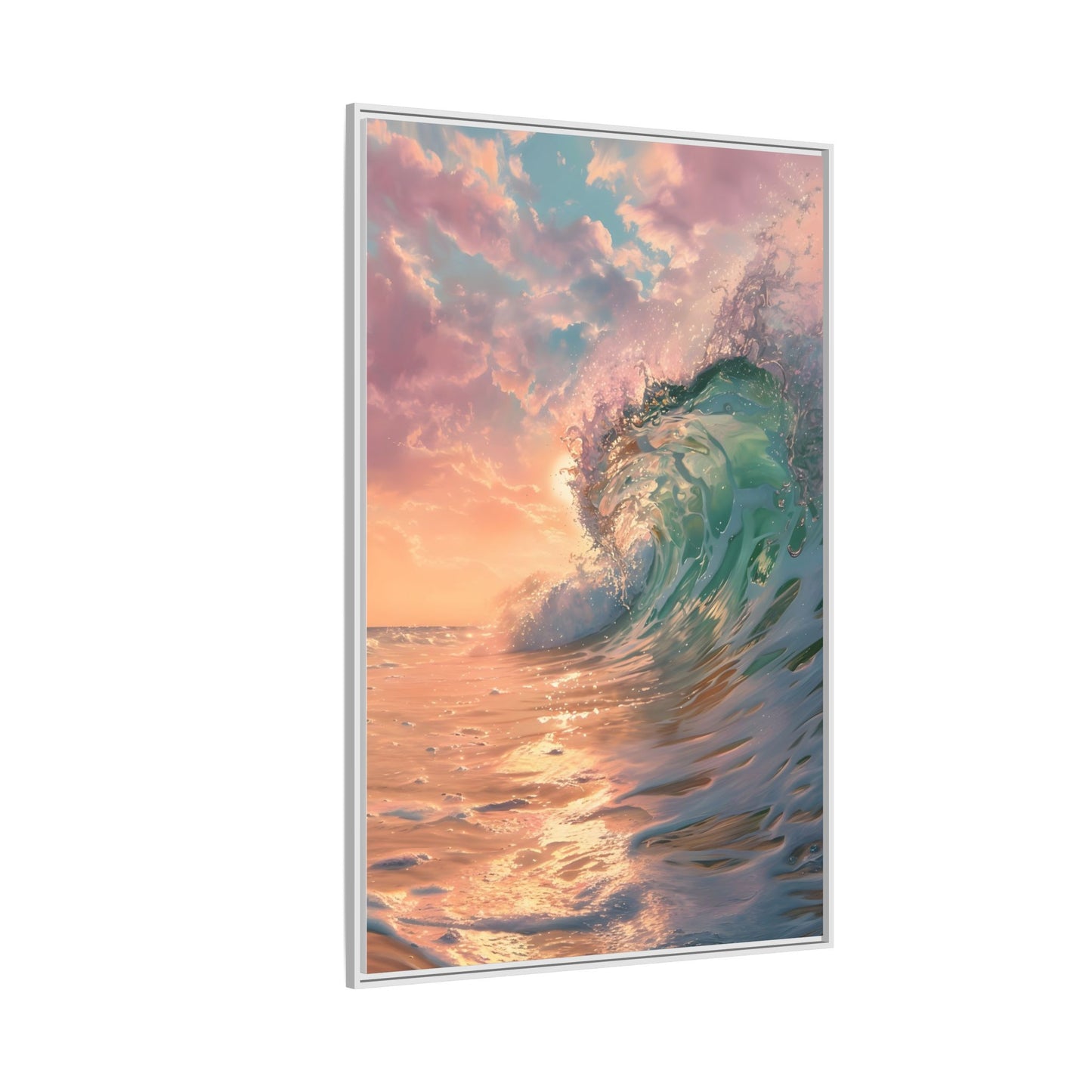 Ocean Wave Framed Canvas Print