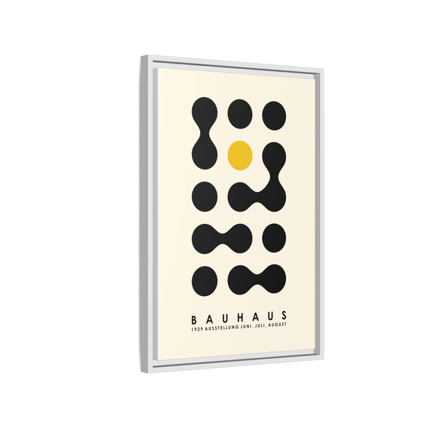 Bauhaus Inspired Framed Canvas Art - Modern Wall Decor