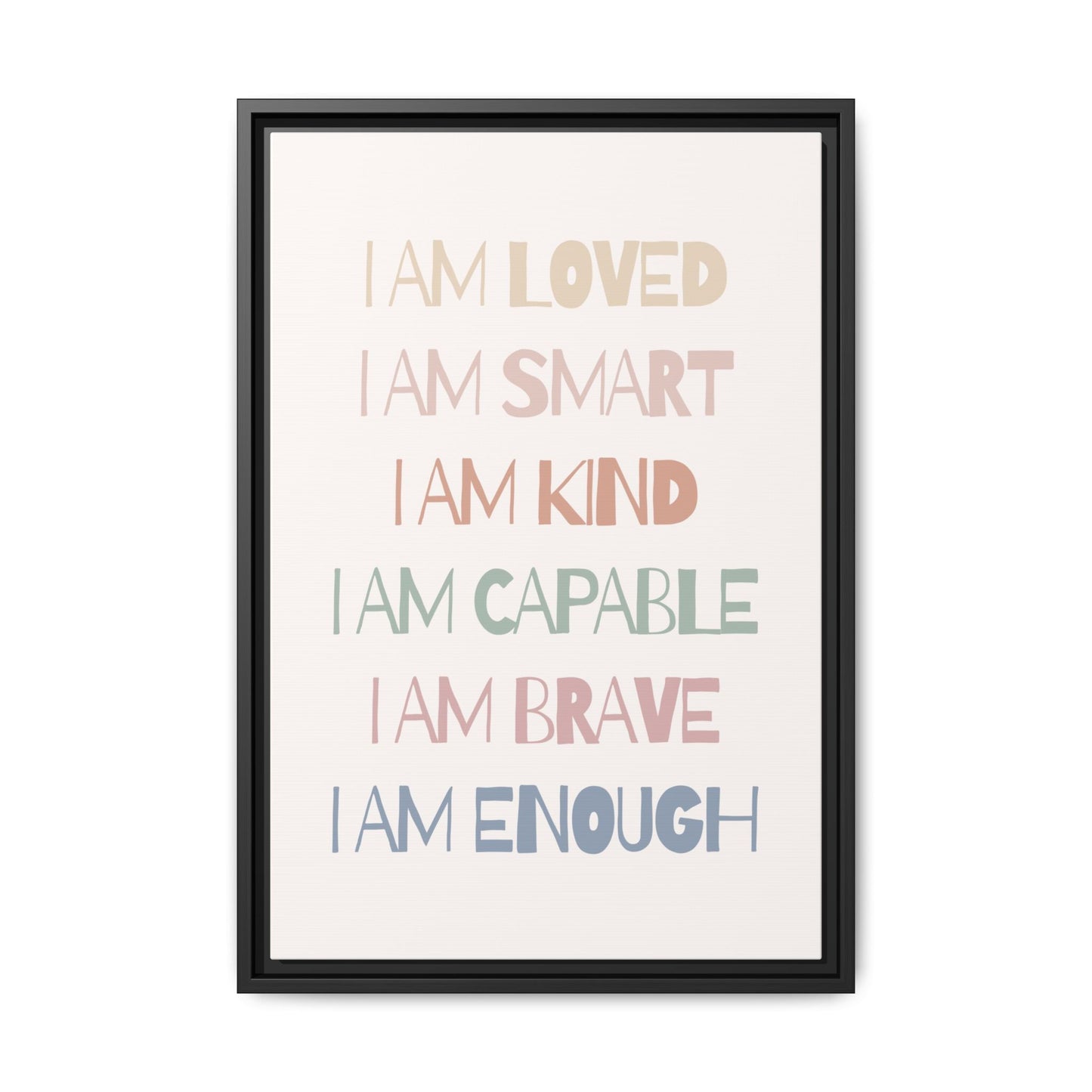 Inspirational Wall Art Print, Positive Affirmation Decor, Mindfulness Gift, Motivational Artwork, Home Office Wall Decor, Uplifting Canvas