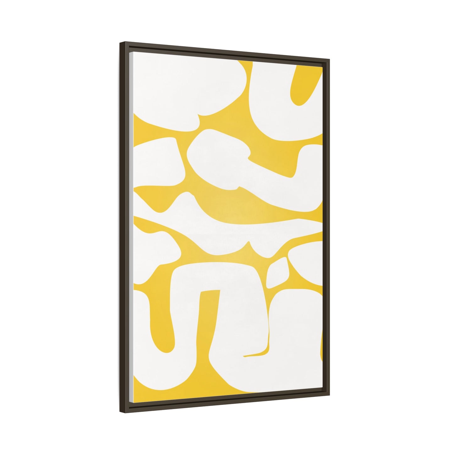 Abstract Yellow Art Print - Framed Matte Canvas Wall Decor