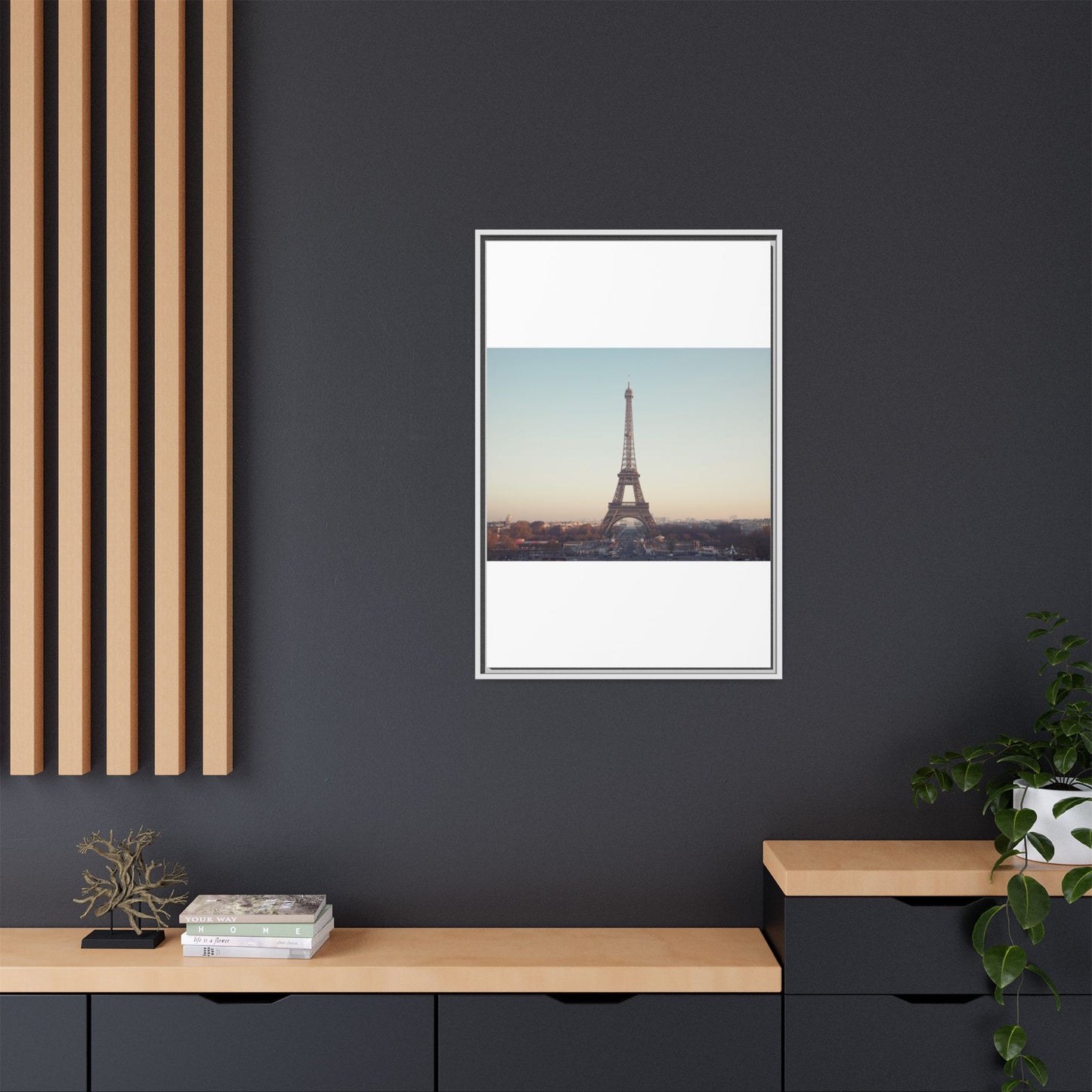 Eiffel Tower Matte Canvas Print - Framed Art for Paris Lovers