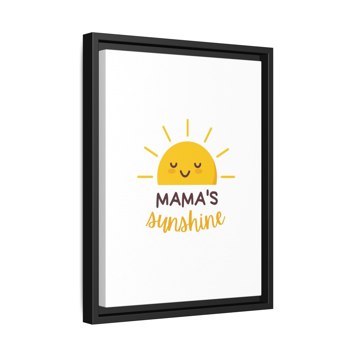 Framed Canvas Art Print, Cheerful Sun Decor for Mother's Day, Kids Room Wall Art, Positive Vibes Poster, Gift for Moms