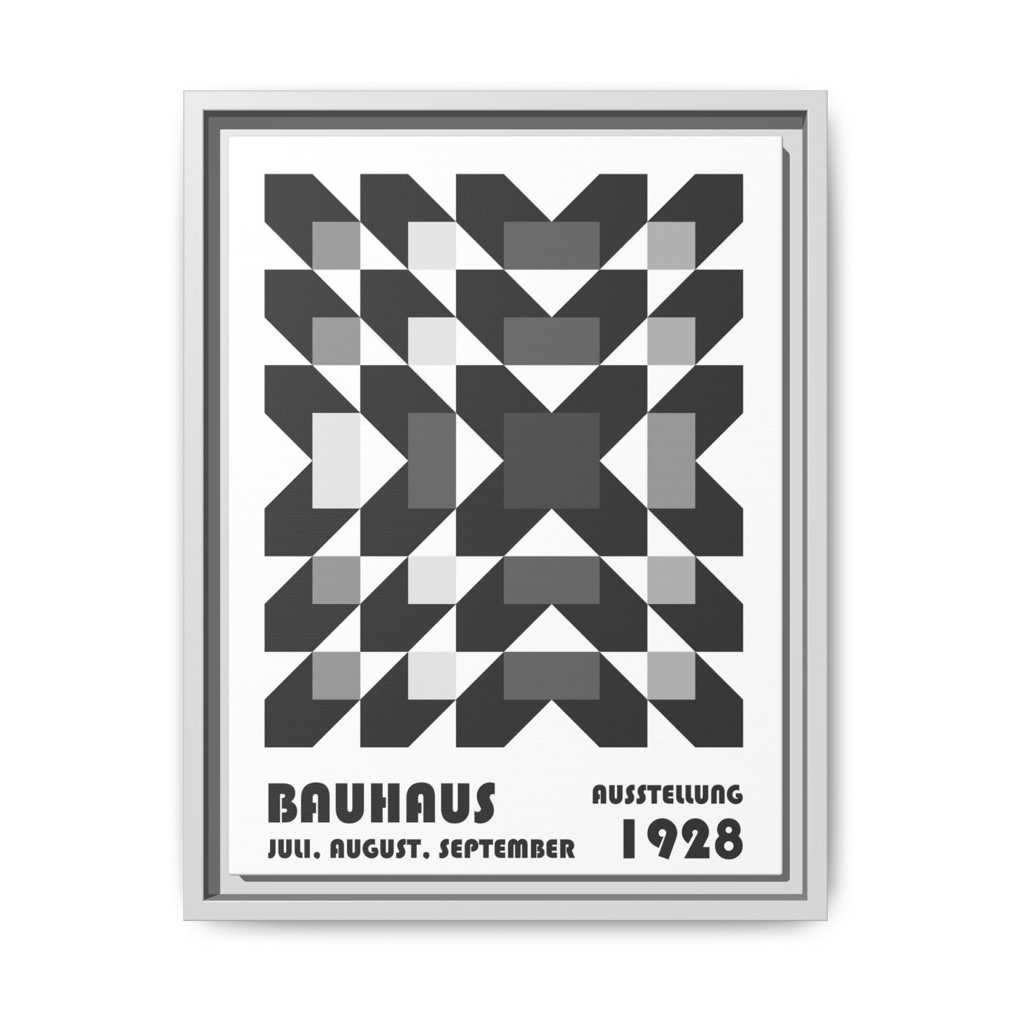 Bauhaus Abstract Framed Canvas Art - Modern Wall Decor for Design Lovers