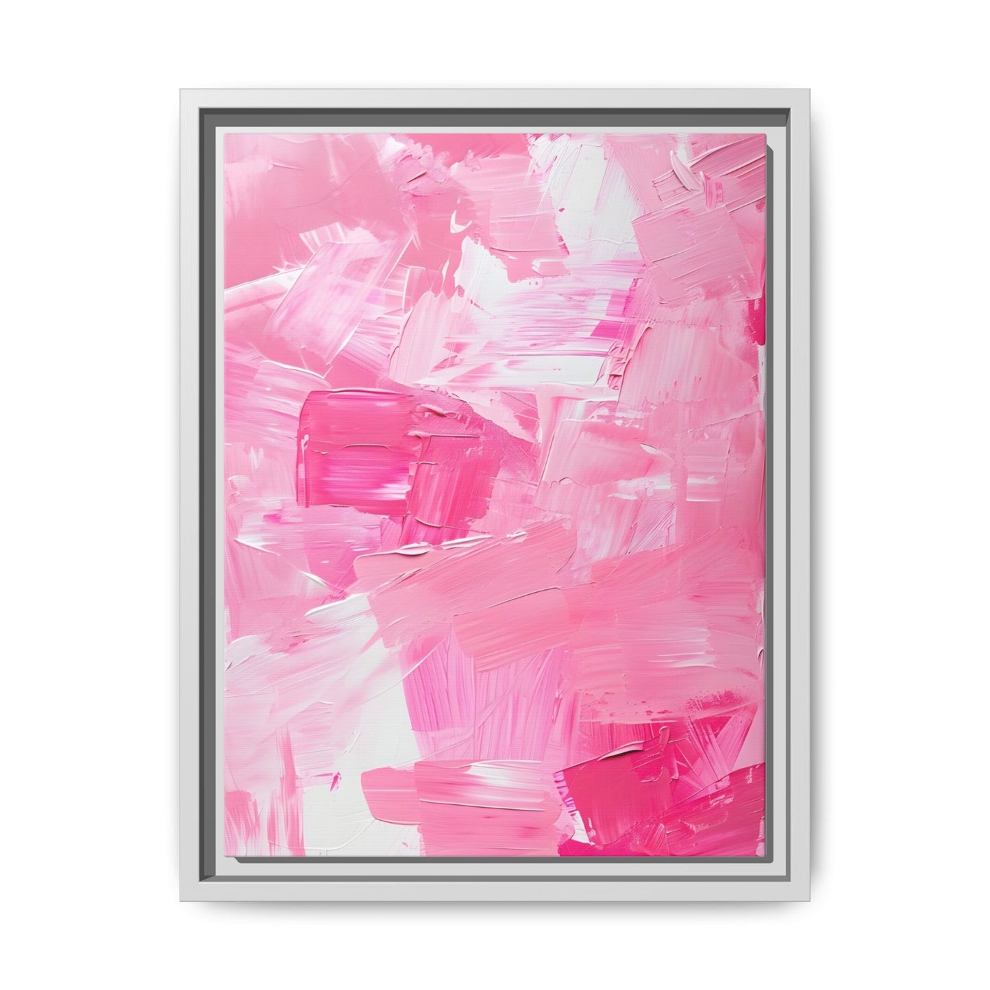 Framed Abstract Art Print, Modern Wall Decor for Home, Office, Pink Canvas, Chic Decor, Birthday Gift, Unique Artwork