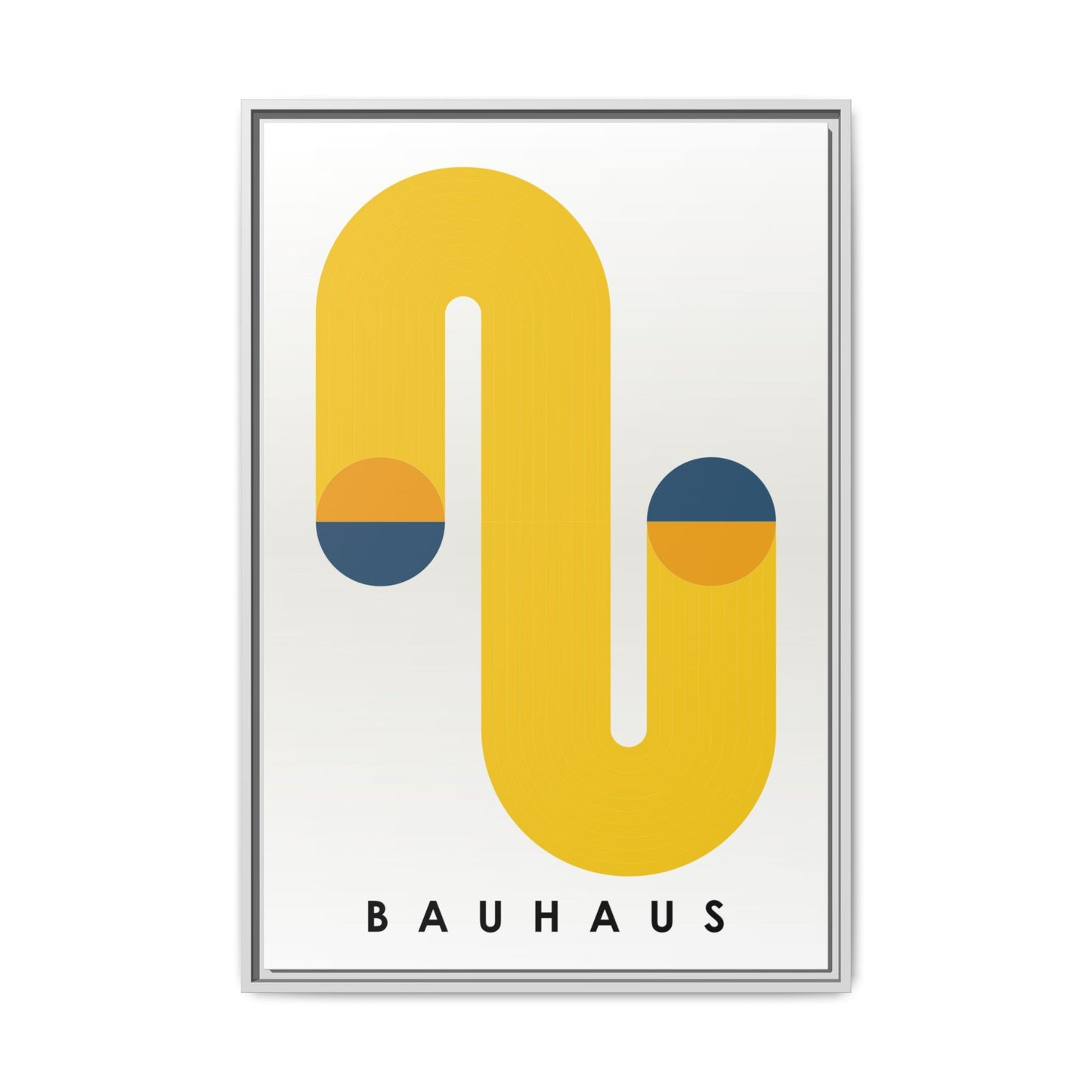 Bauhaus-Inspired Framed Matte Canvas Art - Modern Wall Decor