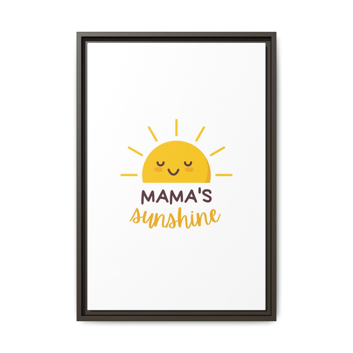Framed Canvas Art Print, Cheerful Sun Decor for Mother's Day, Kids Room Wall Art, Positive Vibes Poster, Gift for Moms