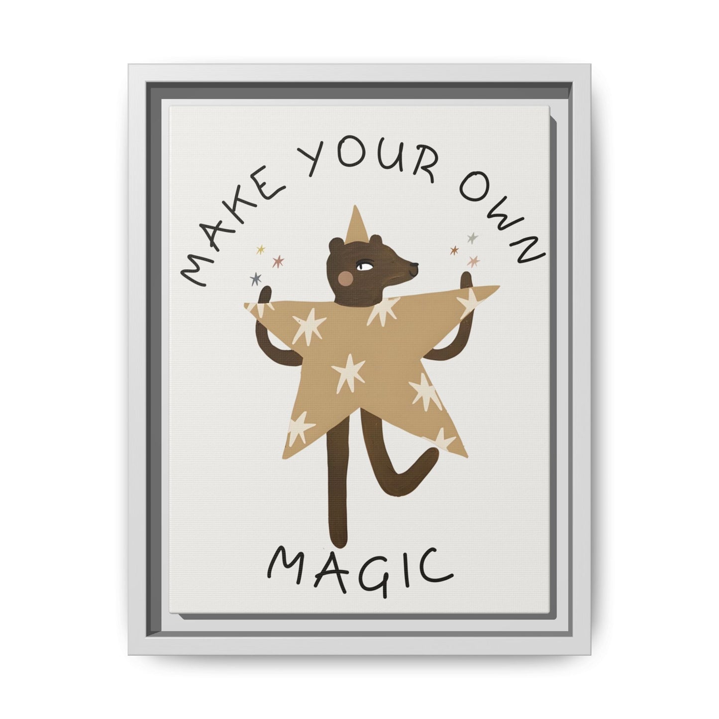 Magic-Inspiring Framed Canvas Art | Home Decor, Wall Art, Inspirational Gift, Bear Decor, Kids Room Artwork