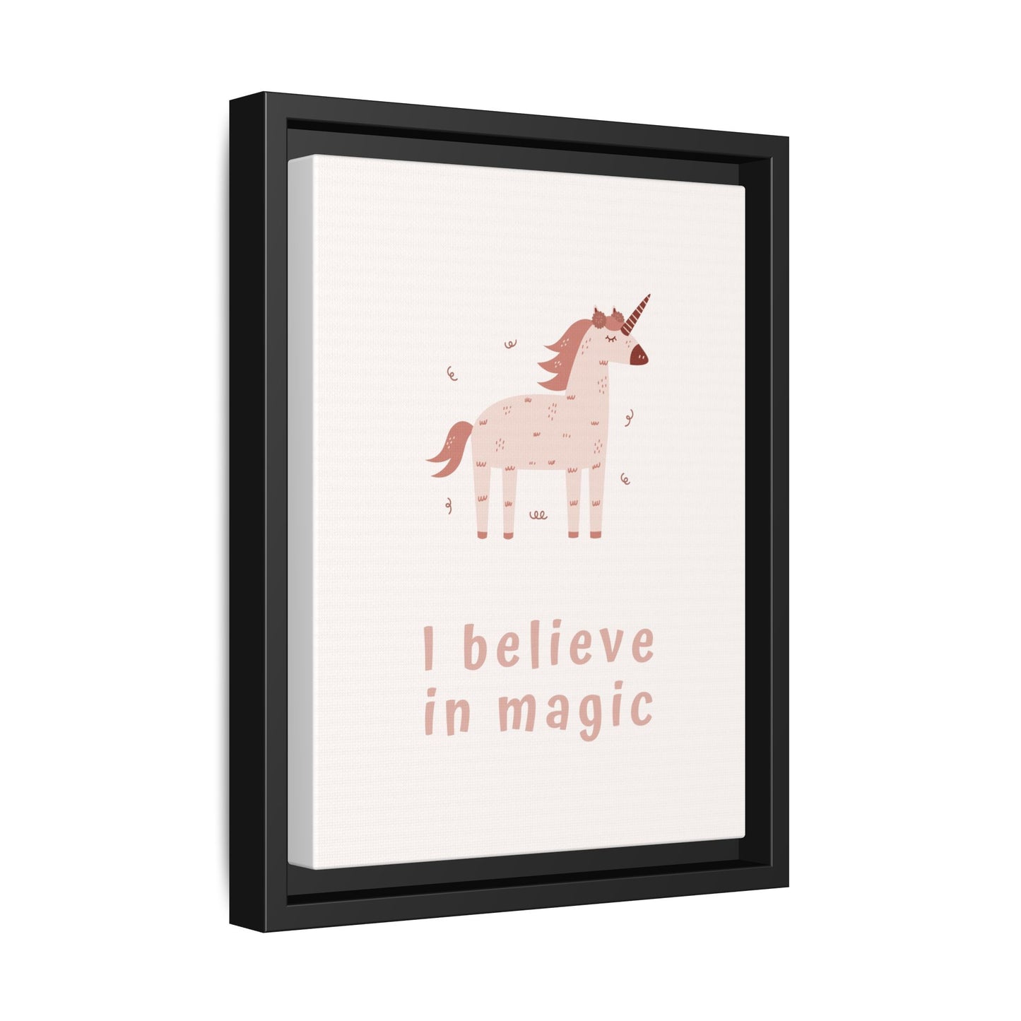 Framed Unicorn Art Print, Magical Home Decor for Kids, Whimsical Nursery Wall Art, Belief in Magic Poster, Gift for Unicorn Lovers