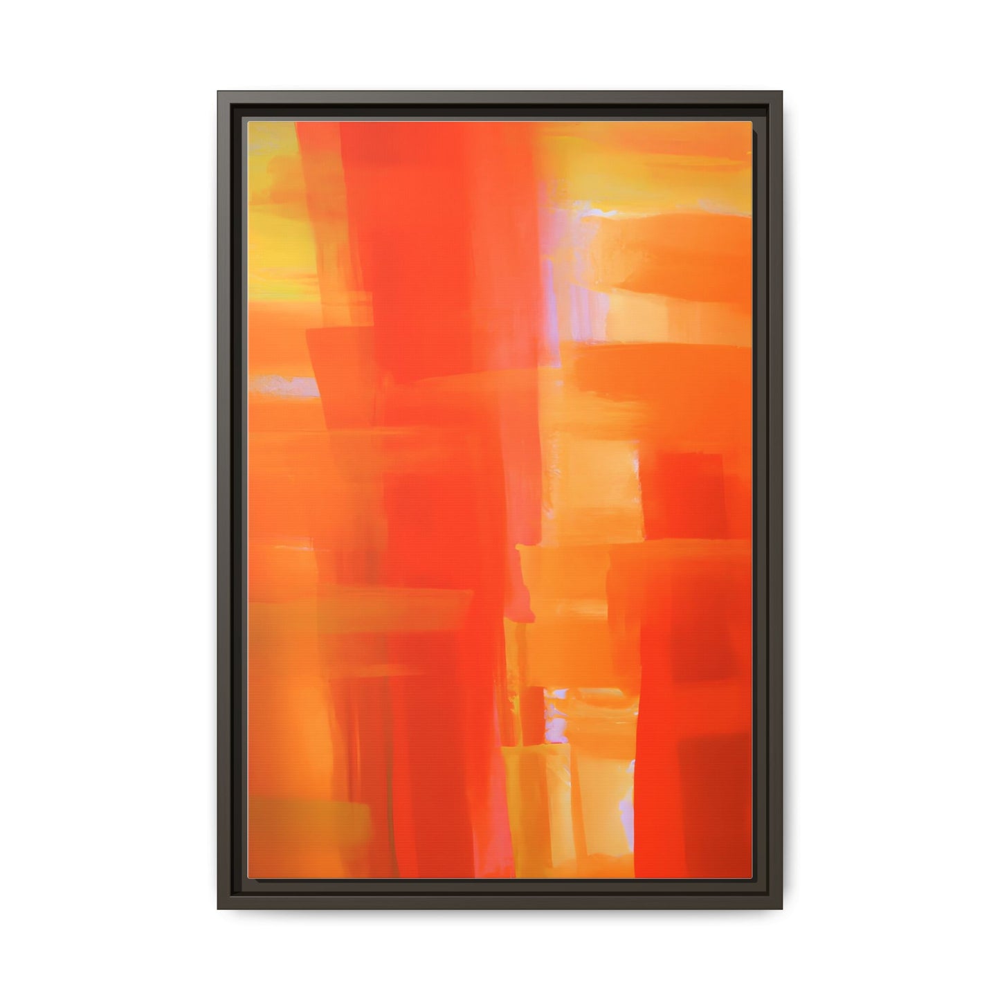Vibrant Framed Canvas Art - Abstract Multi-Color Decor