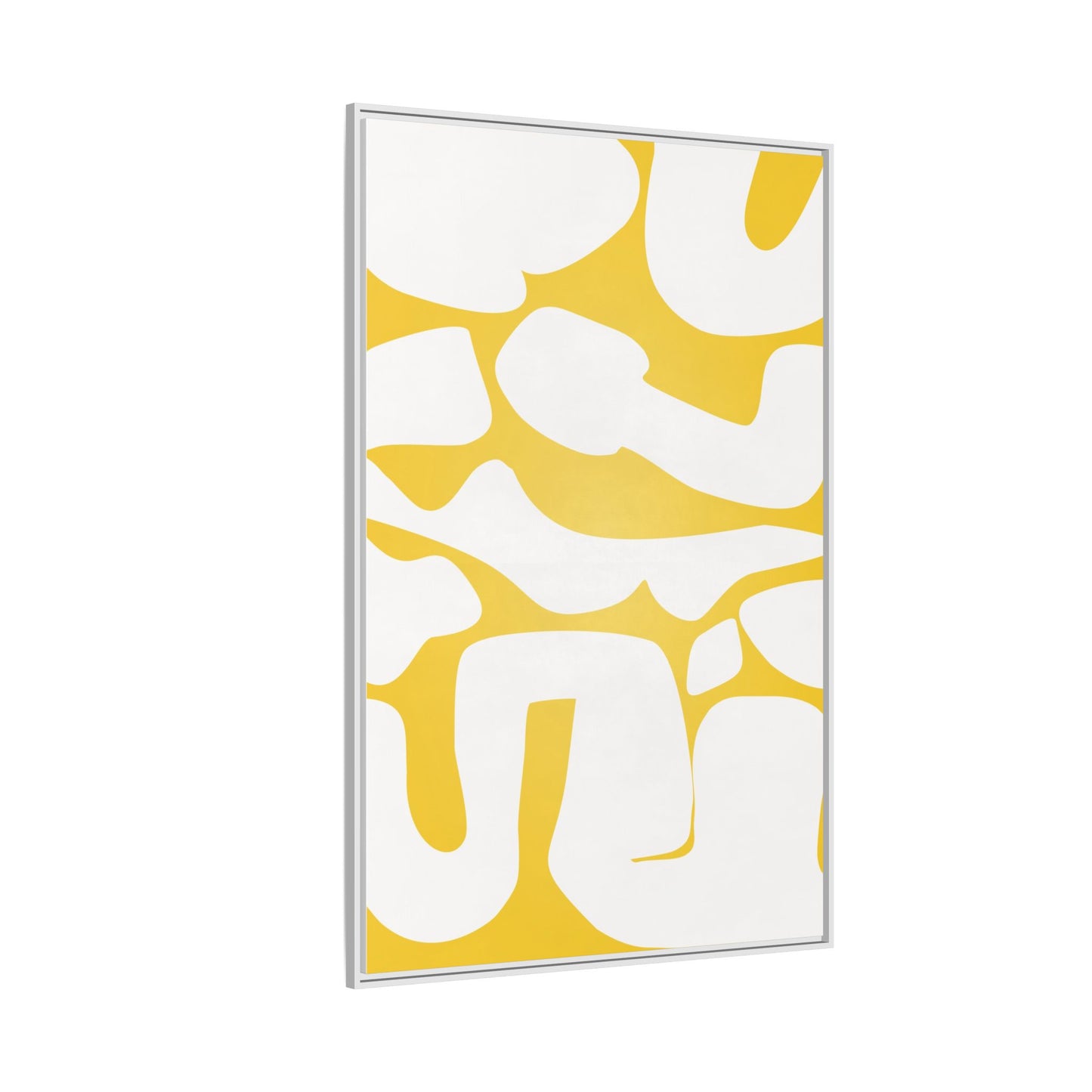 Abstract Yellow Art Print - Framed Matte Canvas Wall Decor