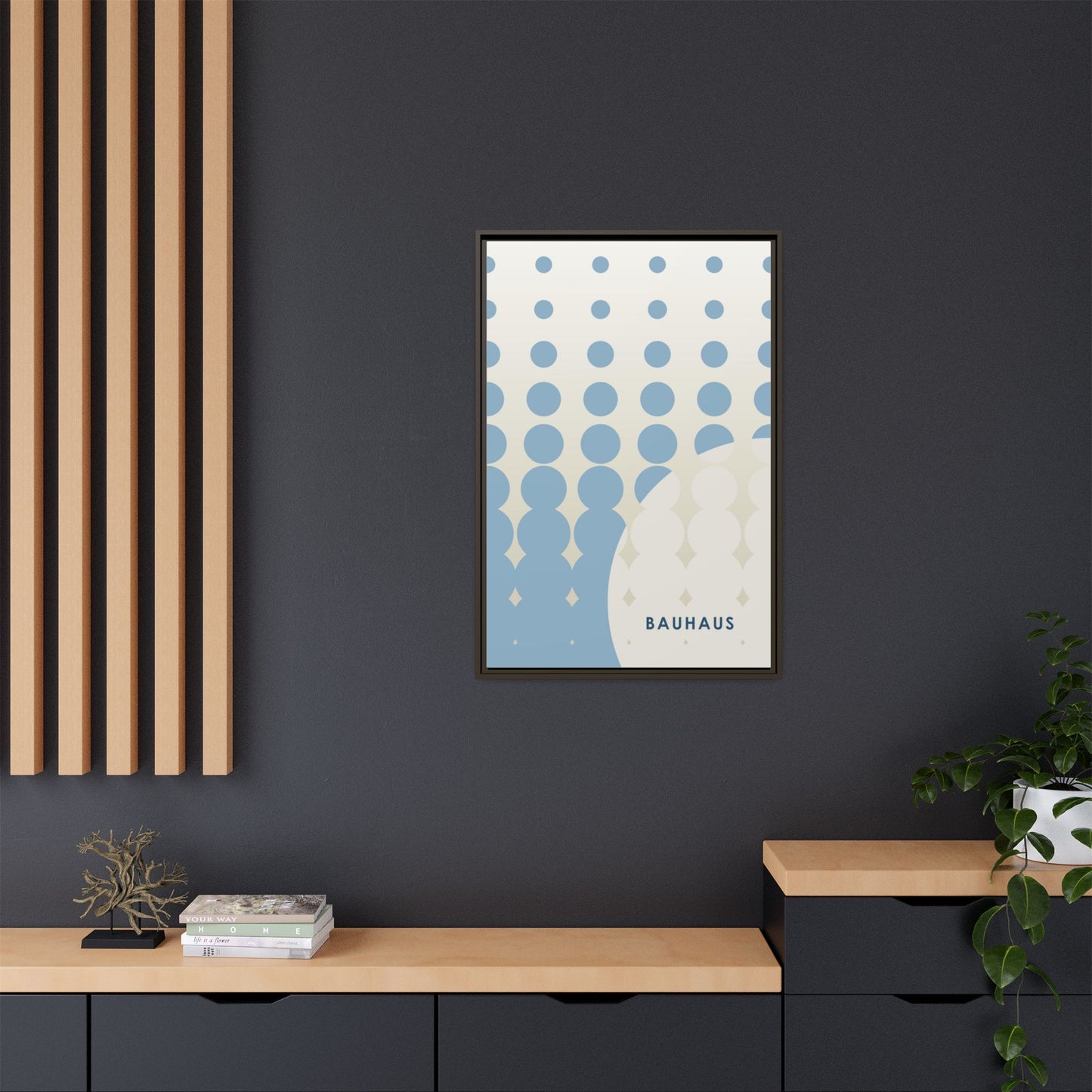 Bauhaus Abstract Framed Matte Canvas Wall Art - Modern Home Decor