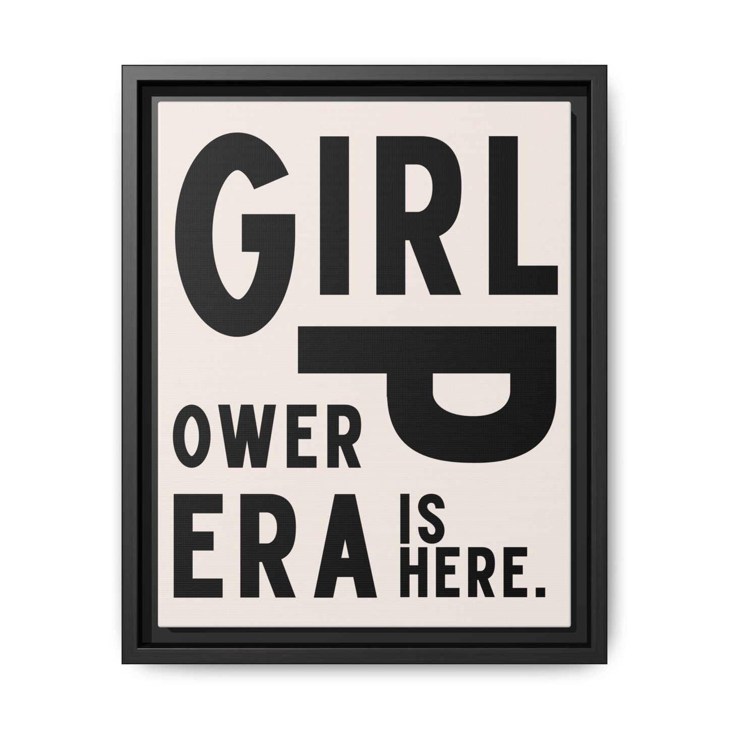 Empowering Girl Power Canvas Wall Art - Multi-Color Framed Print