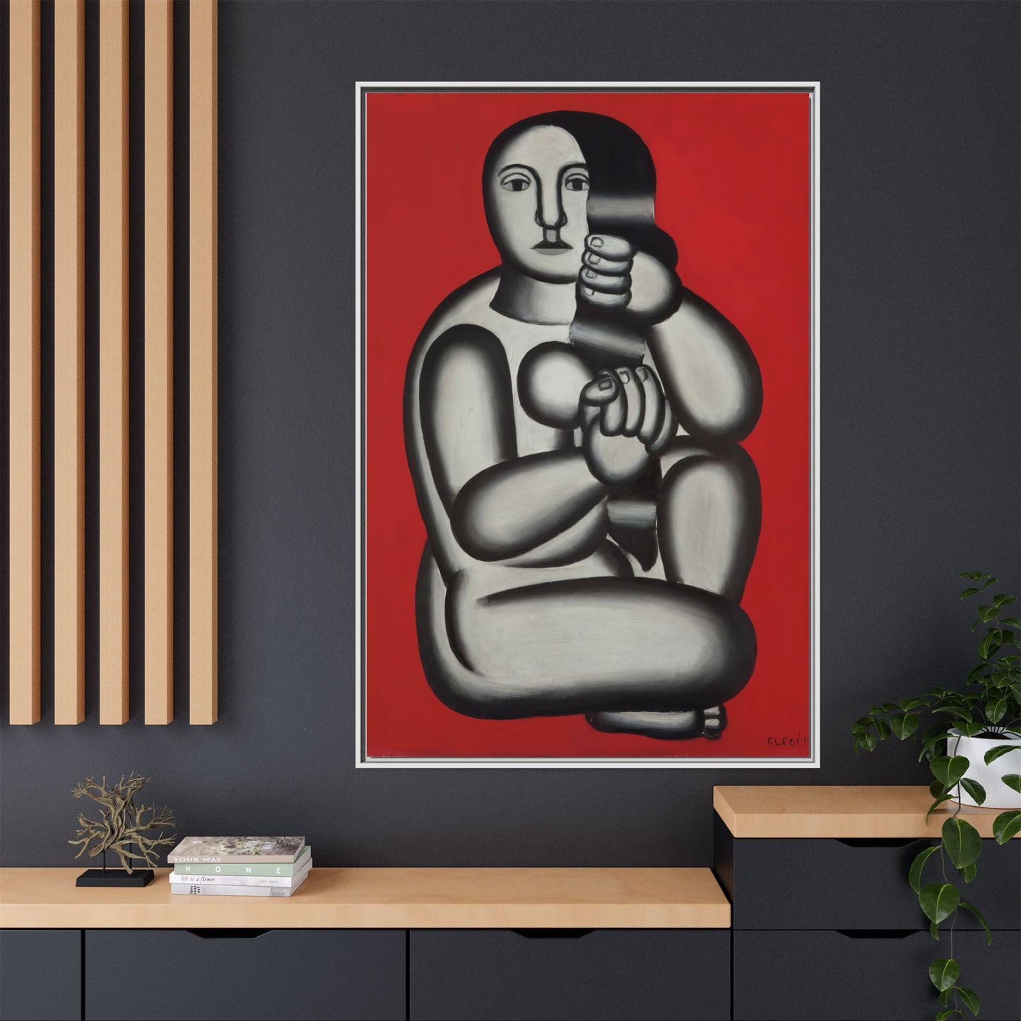 Modern Art Framed Canvas Print, Abstract Art Wall Decor, Minimalist Home Decoration, Unique Gift for Art Lovers, Pop Art Styling