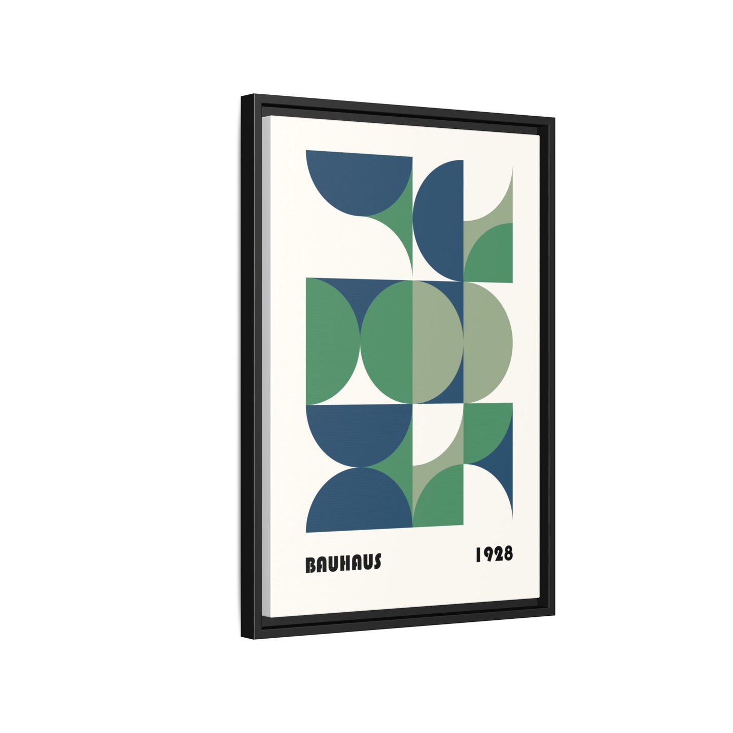 Modern Geometric Wall Art Print - Framed Multi-Color Canvas