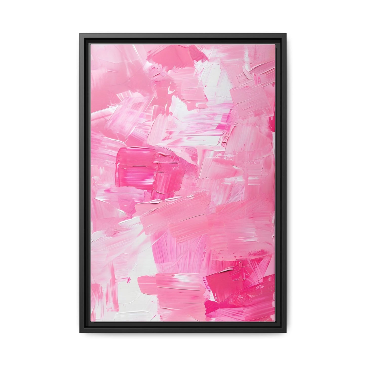 Framed Abstract Art Print, Modern Wall Decor for Home, Office, Pink Canvas, Chic Decor, Birthday Gift, Unique Artwork