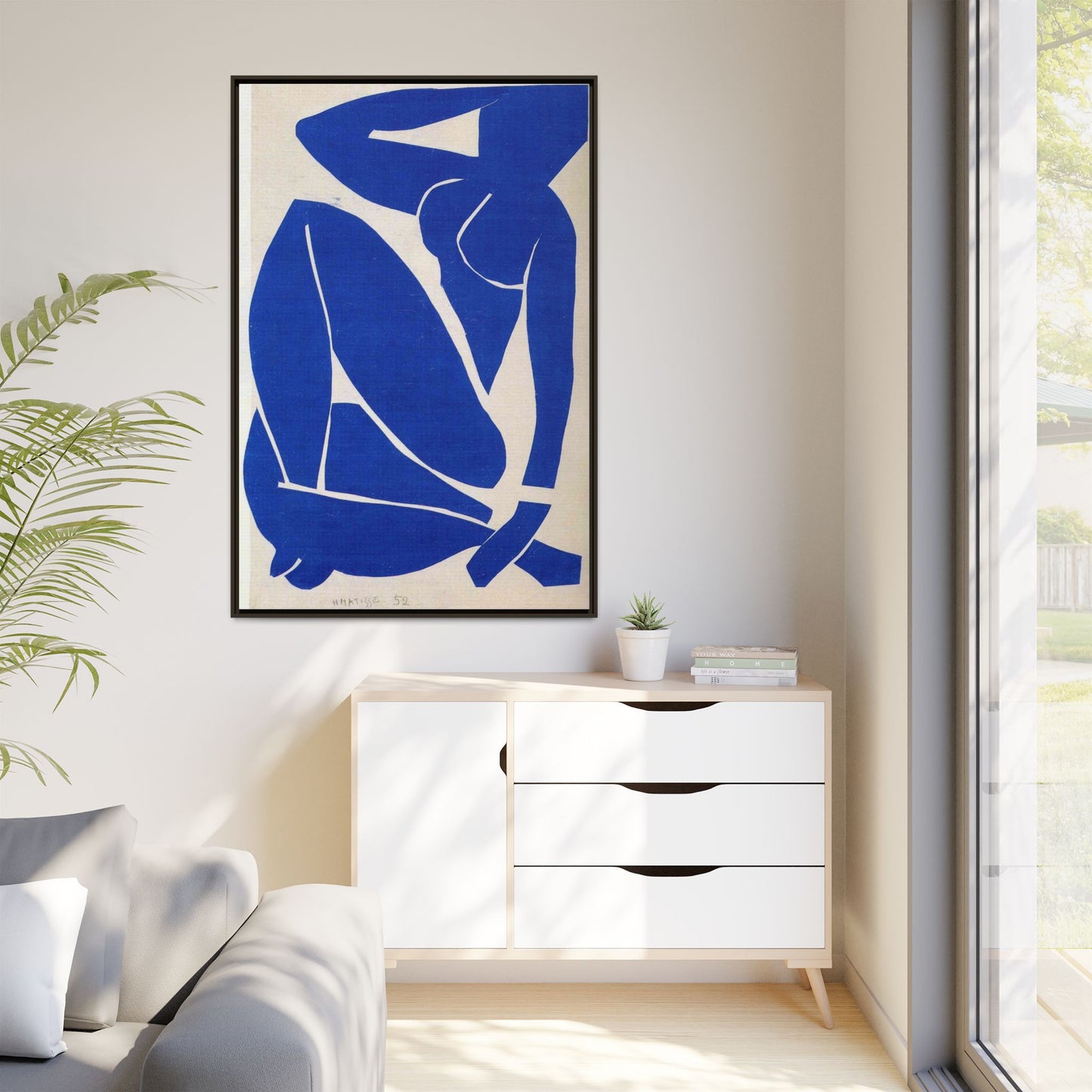 Framed Abstract Art Print, Modern Canvas Decor, Boho Home Wall Art, Unique Gift for Art Lovers, Stylish Living Room Decoration