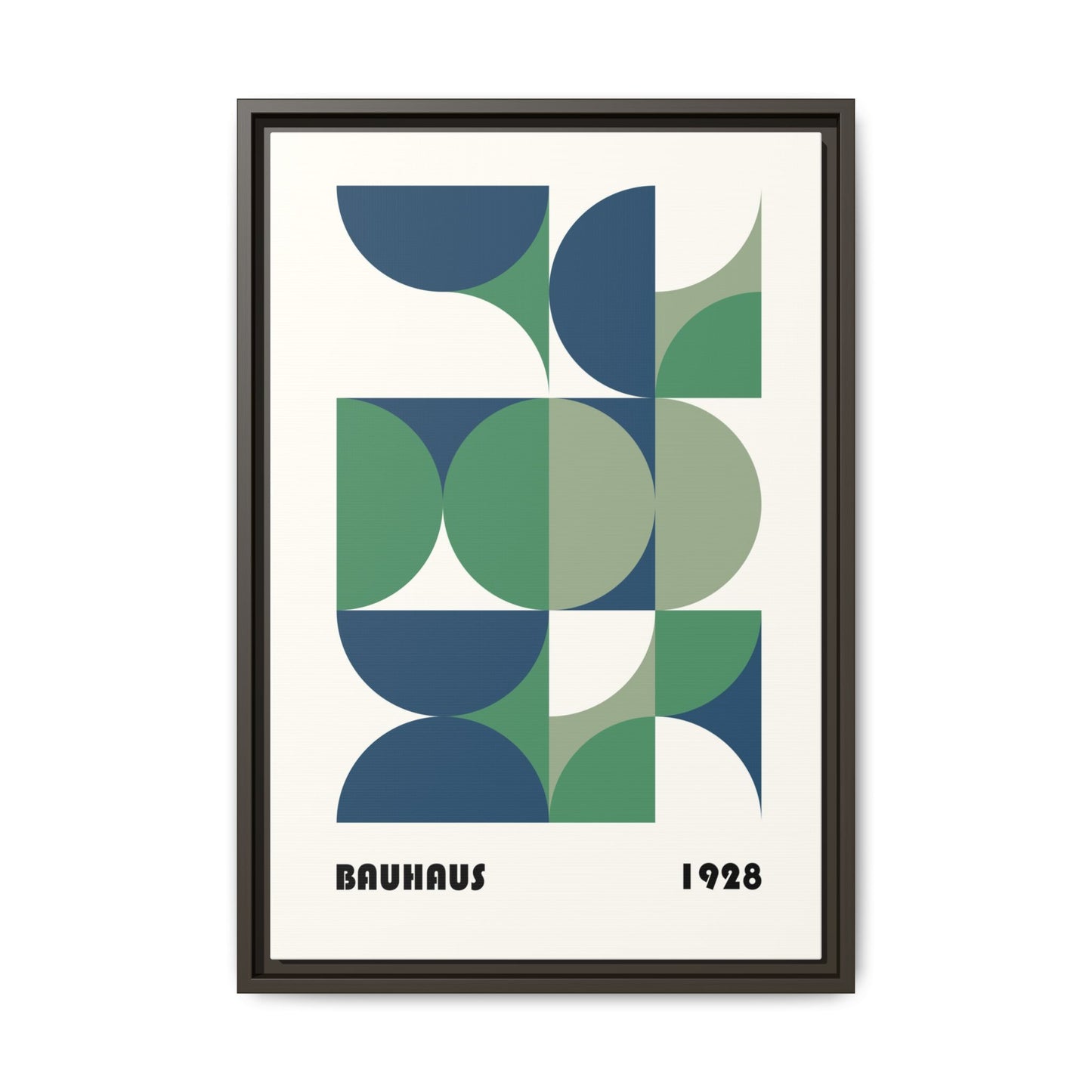 Modern Geometric Wall Art Print - Framed Multi-Color Canvas