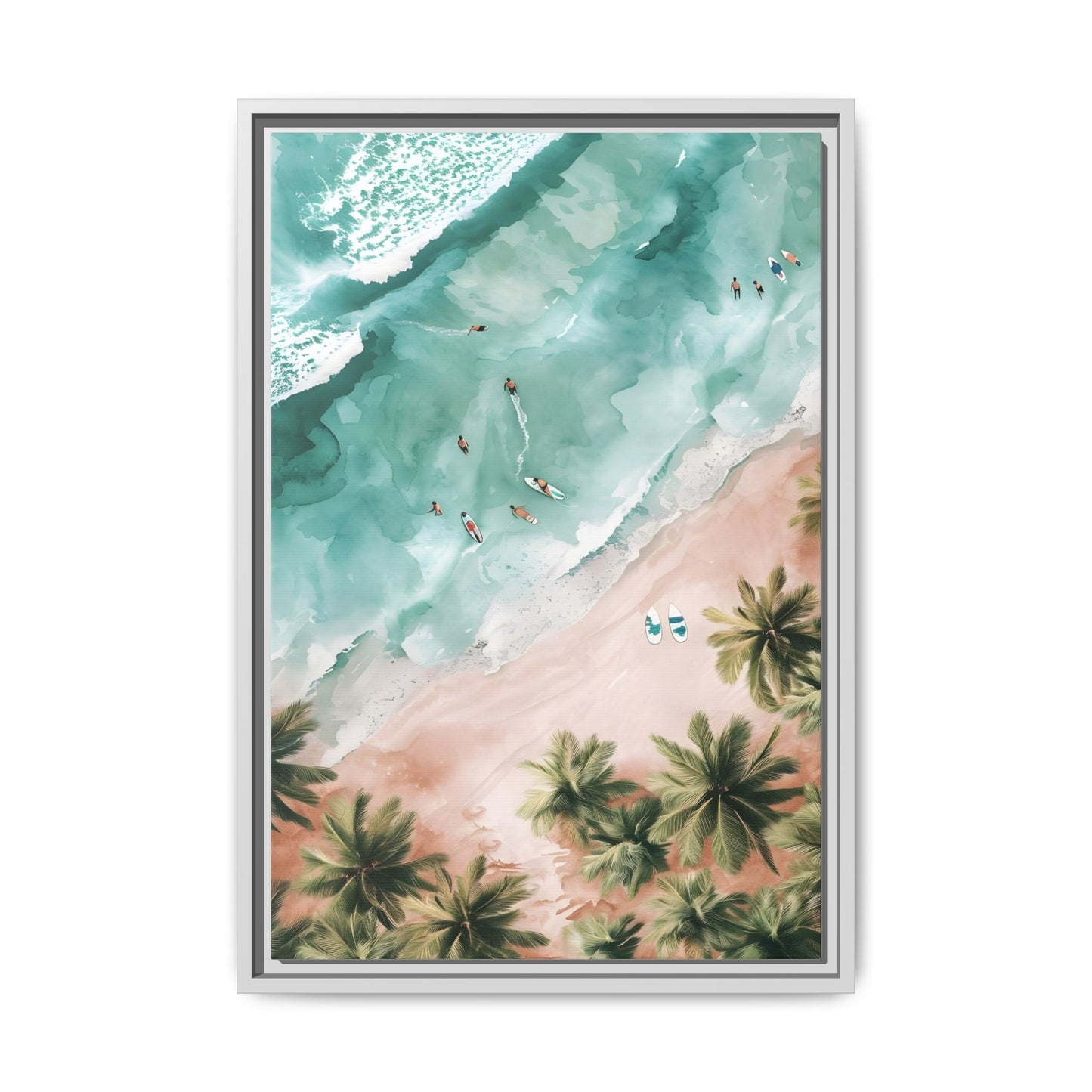 Tropical Wall Art Print, Coastal Decor, Beach Vibes, Framed Art, Summer Aesthetic, Gallery Wall Decoration, Gift for Beach Lovers