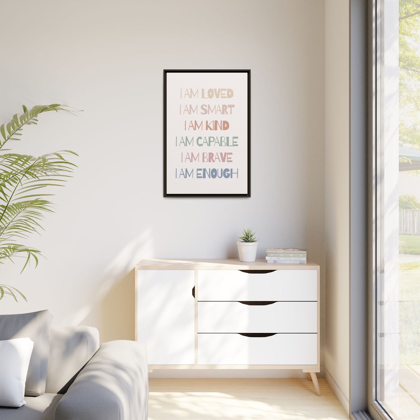 Inspirational Wall Art Print, Positive Affirmation Decor, Mindfulness Gift, Motivational Artwork, Home Office Wall Decor, Uplifting Canvas